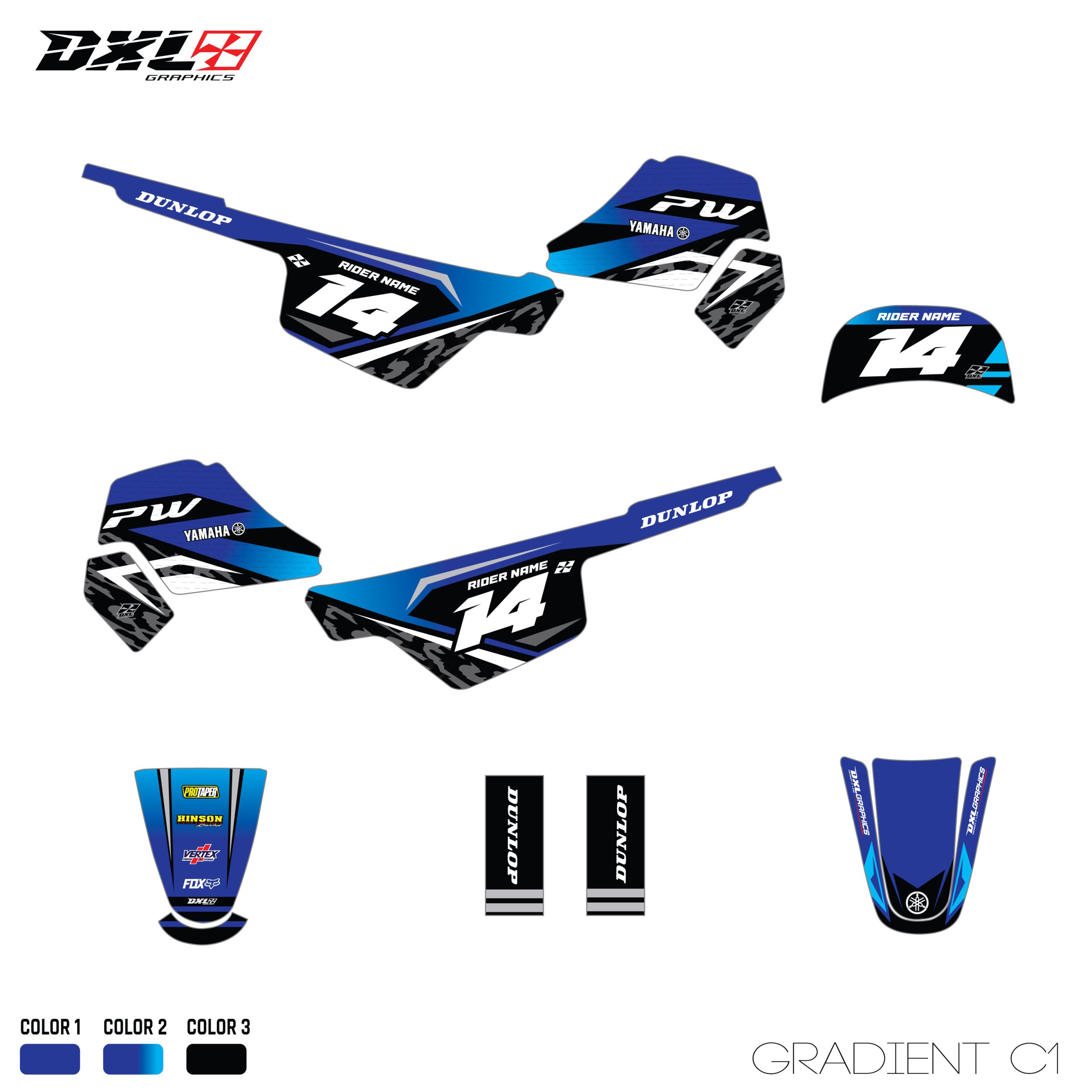 YAMAHA PW 50 FULL GRAPHICS KIT