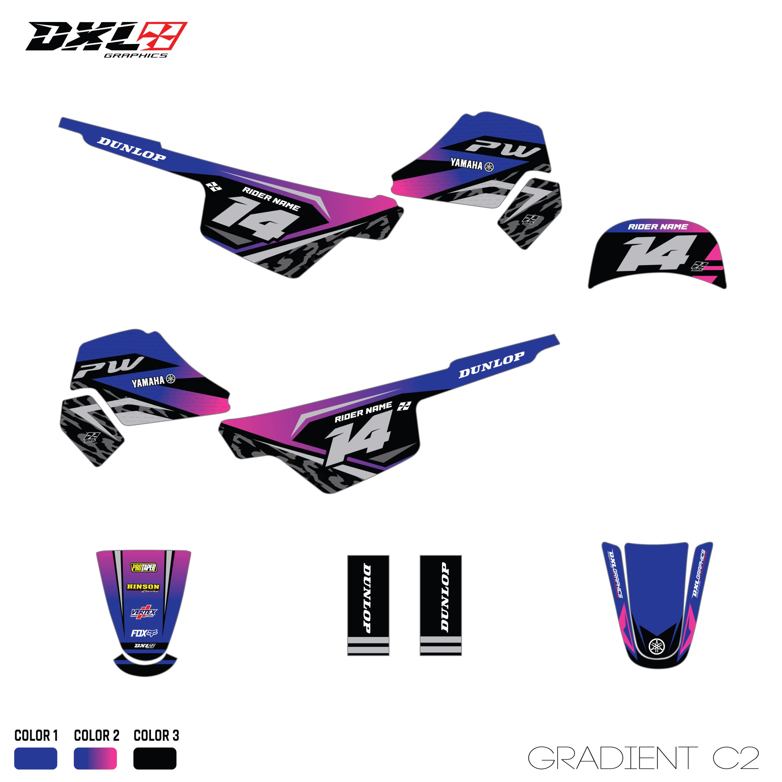 YAMAHA PW 50 FULL GRAPHICS KIT