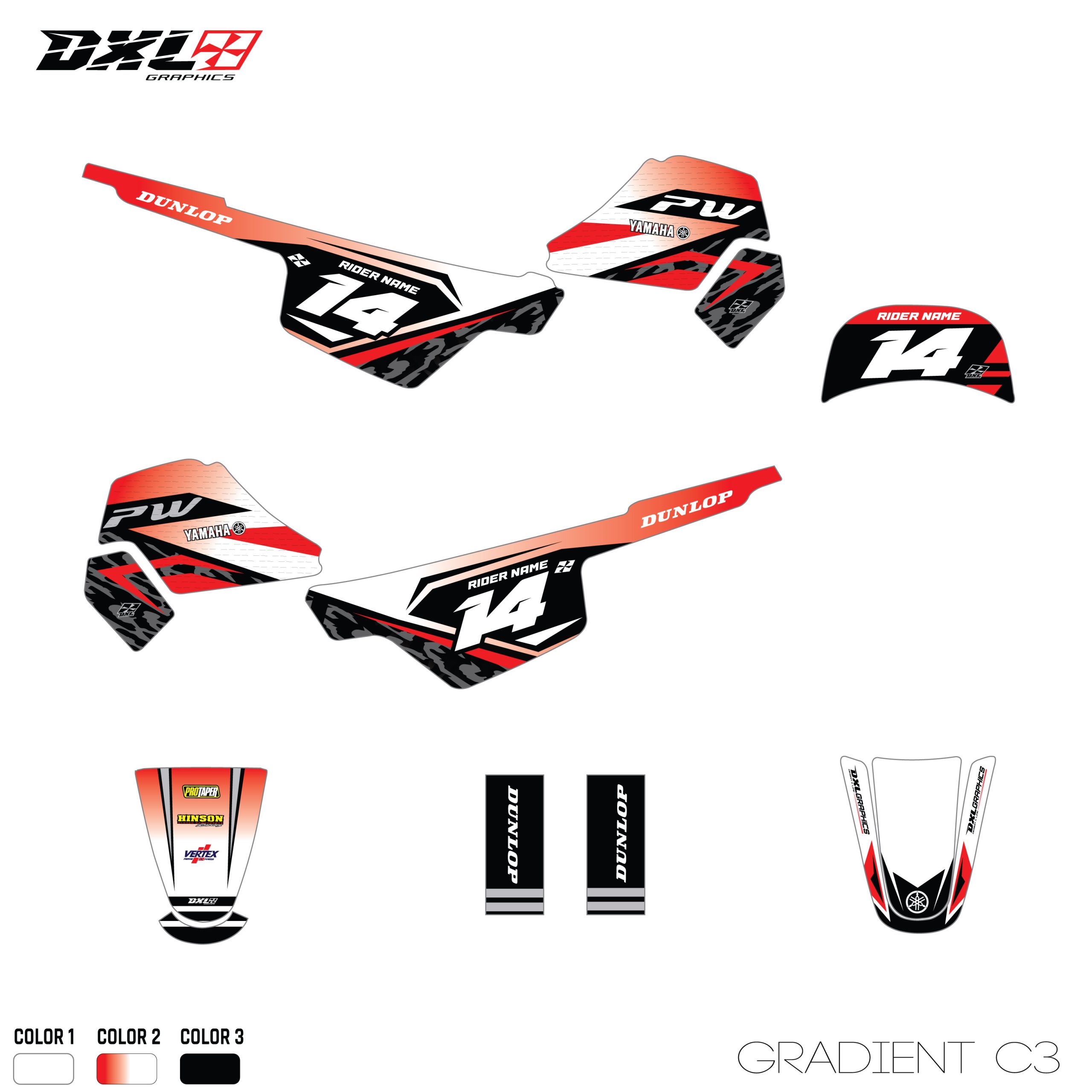 YAMAHA PW 50 FULL GRAPHICS KIT