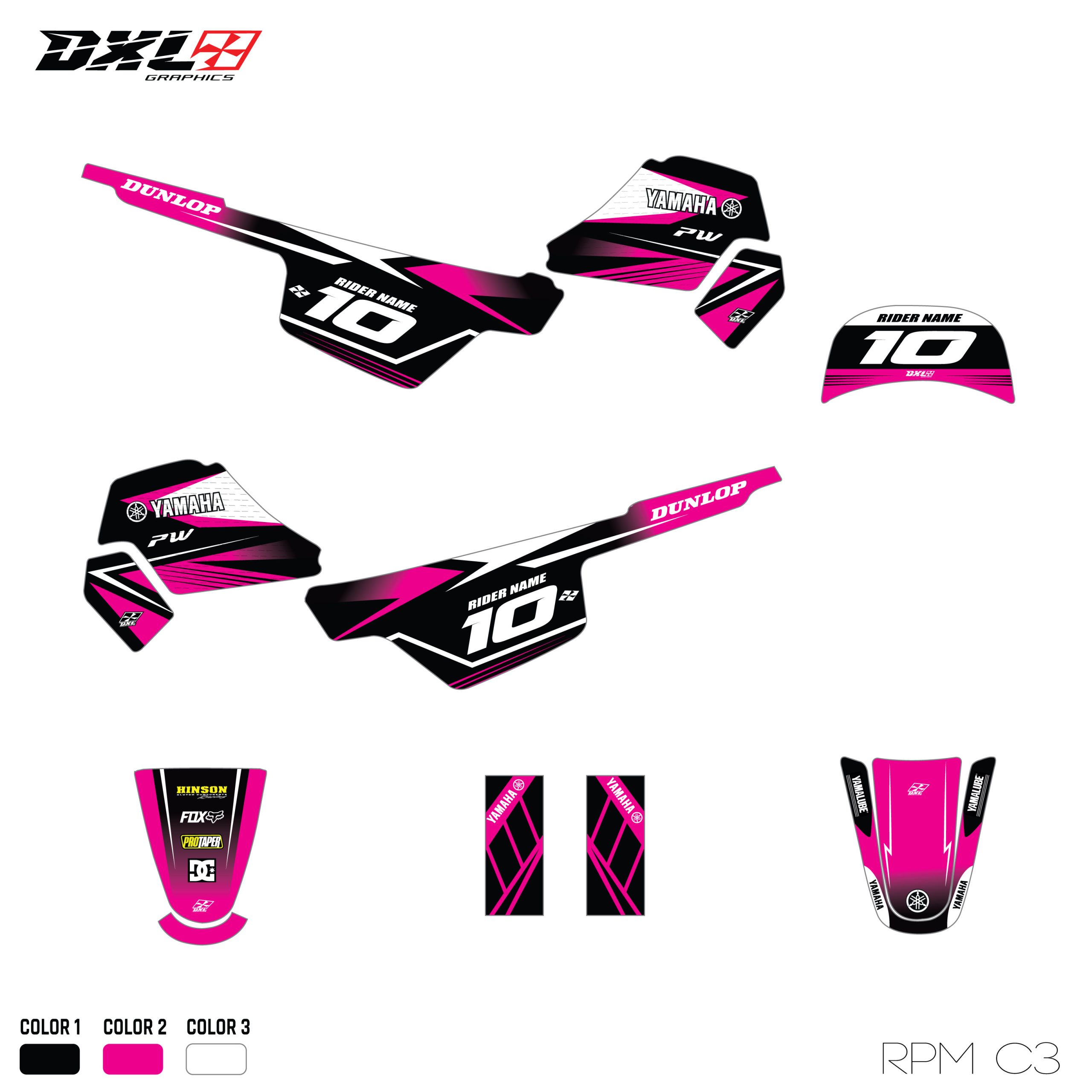YAMAHA PW 50 FULL GRAPHICS KIT