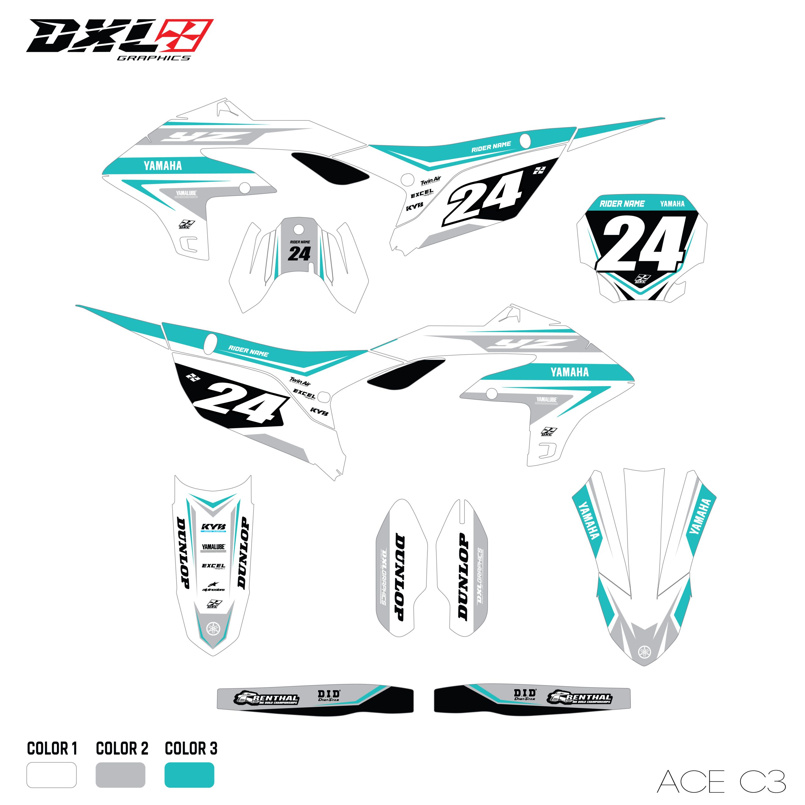 YAMAHA YZF 250 450 FULL GRAPHICS KIT