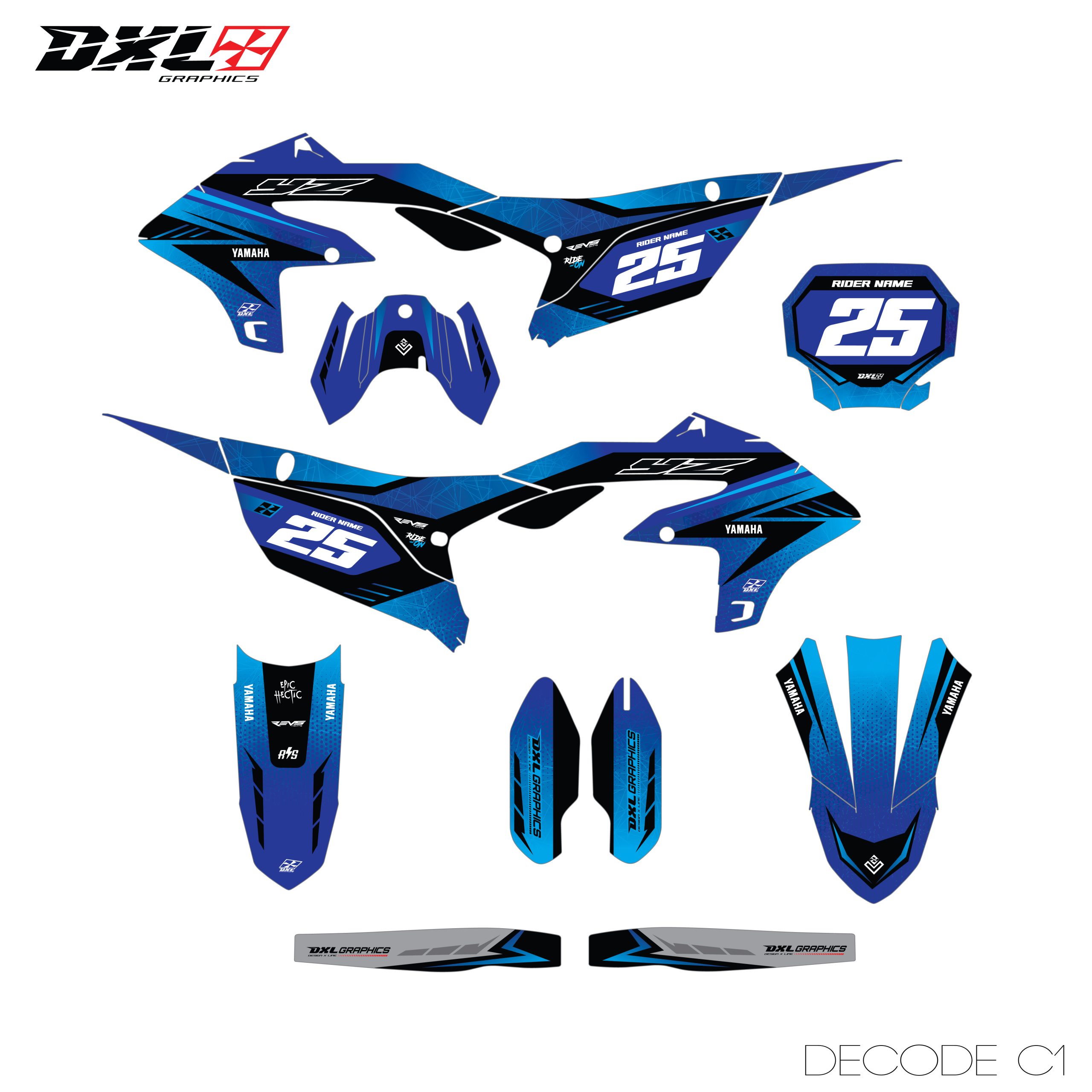 YAMAHA YZF 250 450 FULL GRAPHICS KIT