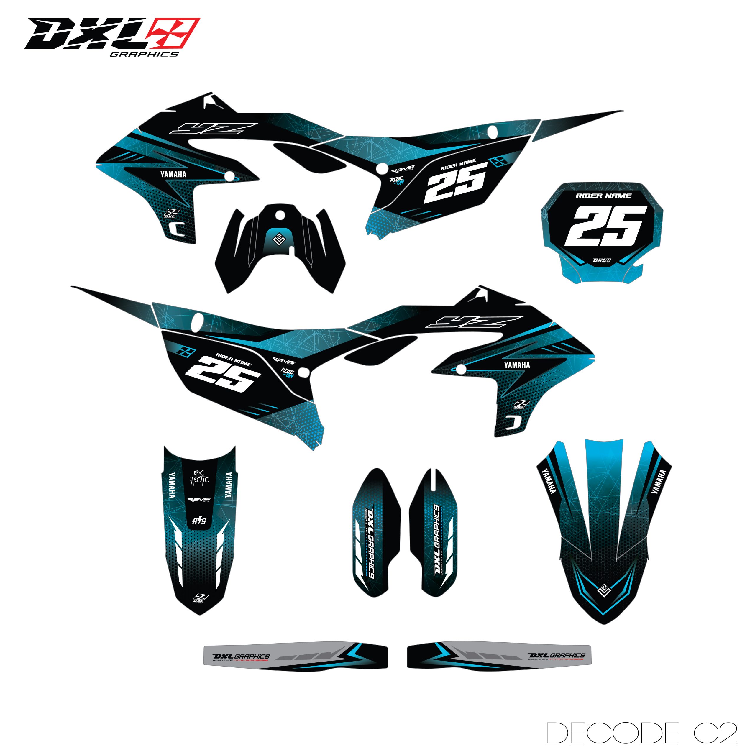YAMAHA YZF 250 450 FULL GRAPHICS KIT