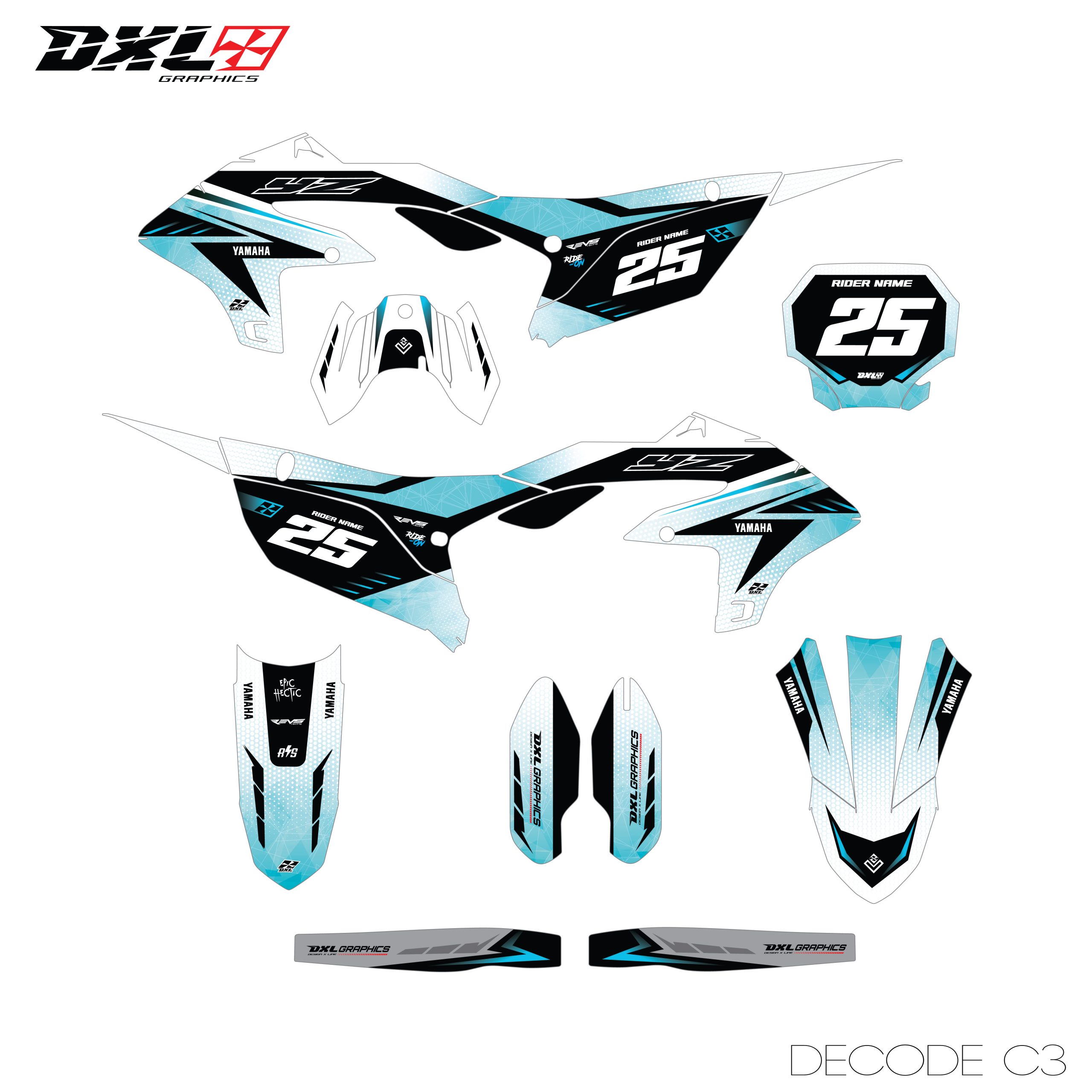 YAMAHA YZF 250 450 FULL GRAPHICS KIT