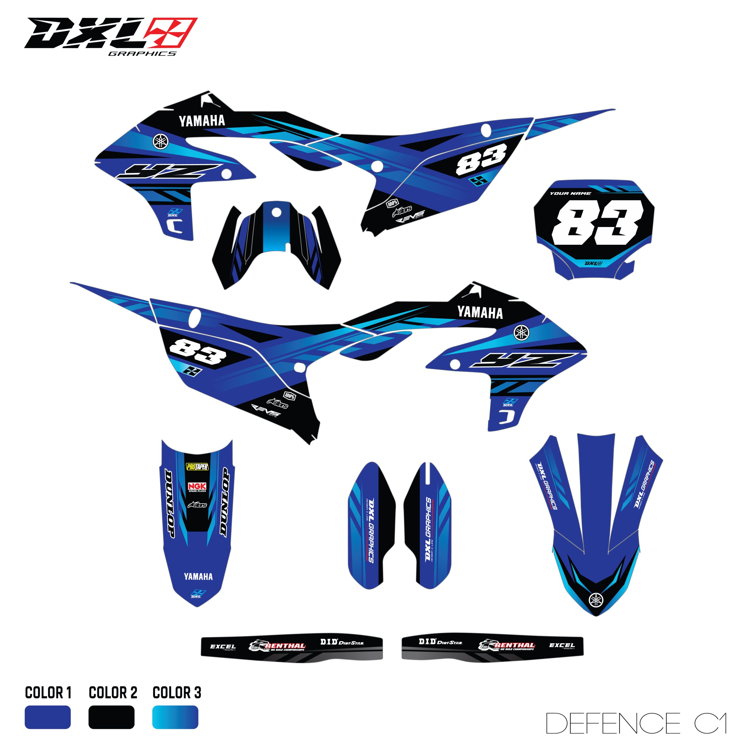 YAMAHA YZF 250 450 FULL GRAPHICS KIT
