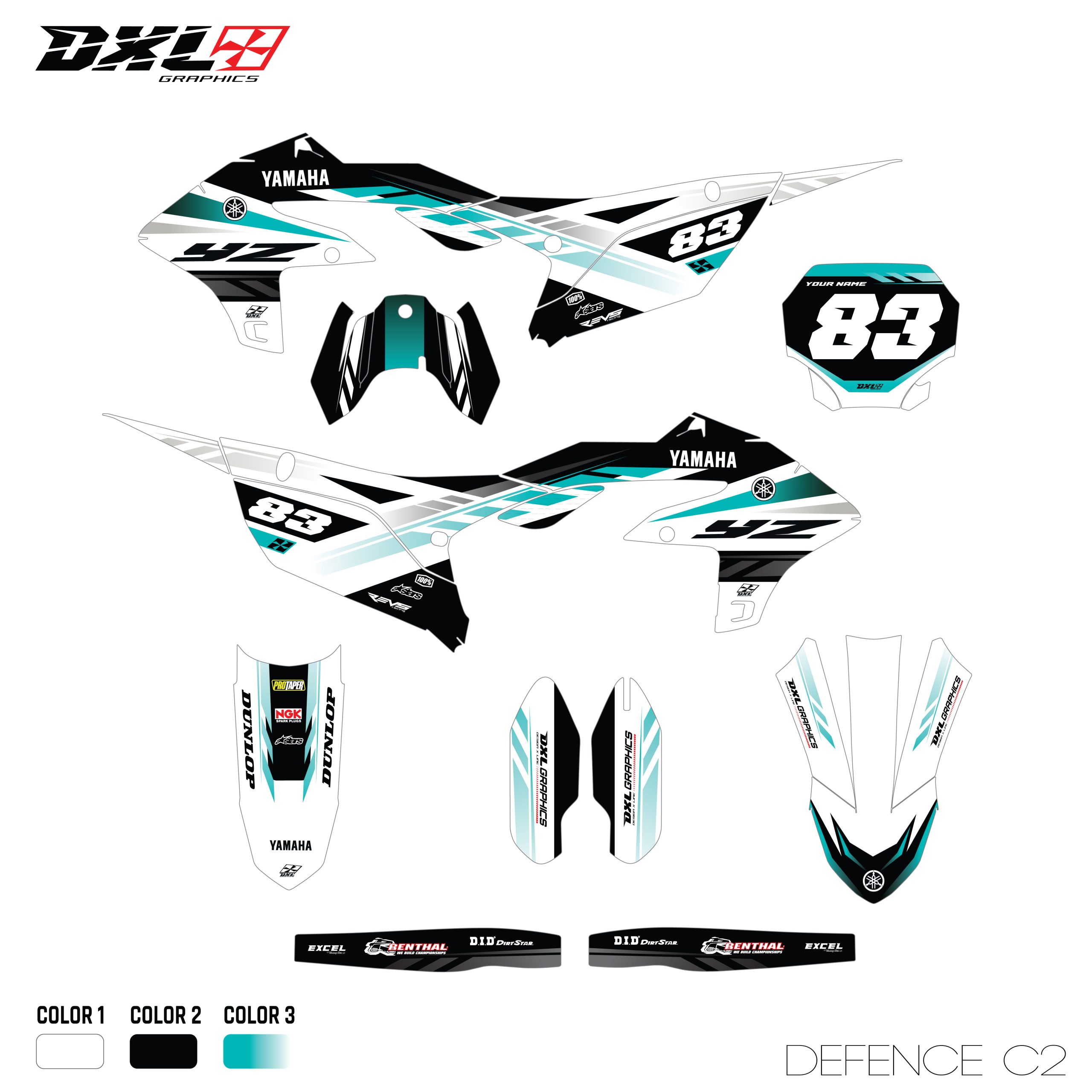 YAMAHA YZF 250 450 FULL GRAPHICS KIT