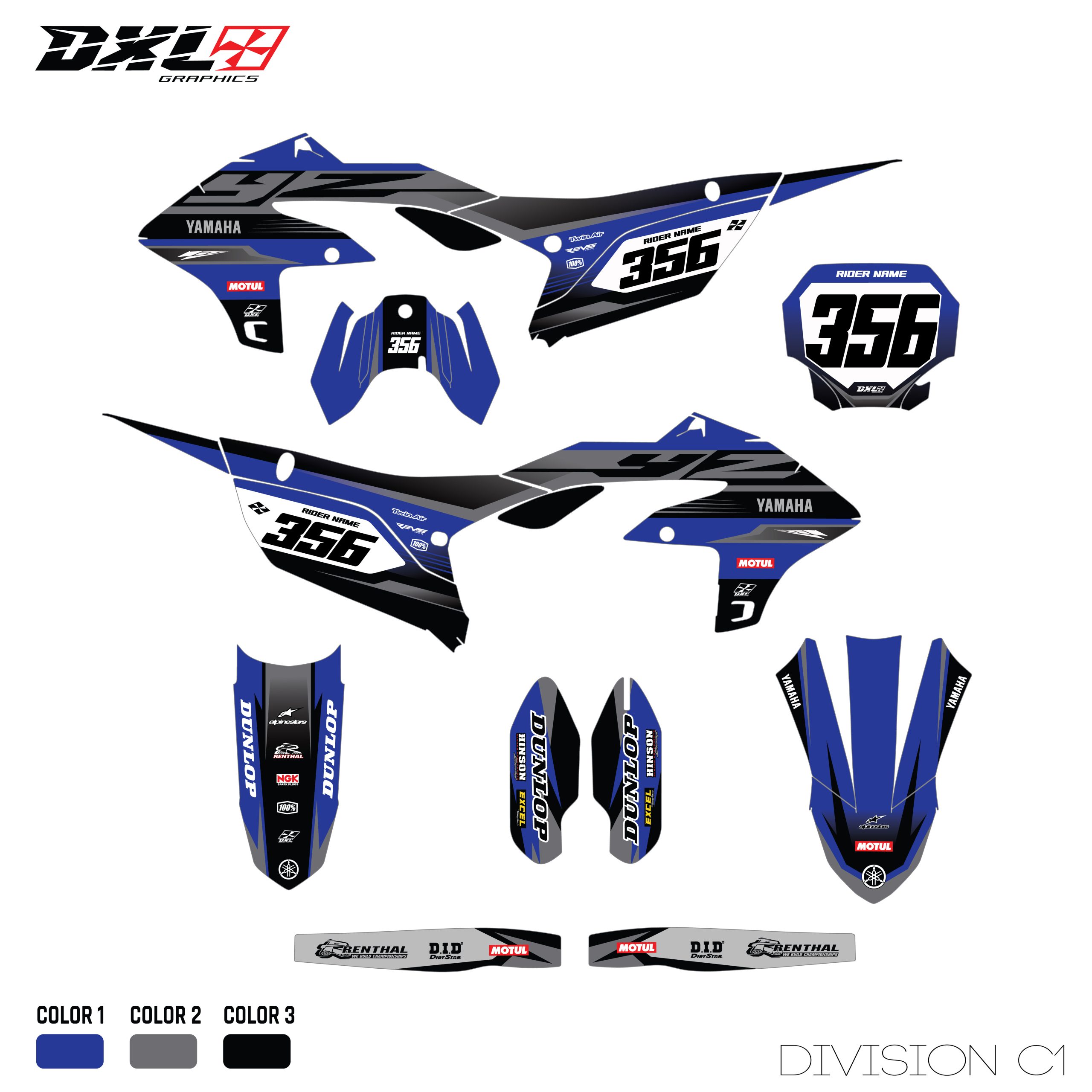 YAMAHA YZF 250 450 FULL GRAPHICS KIT