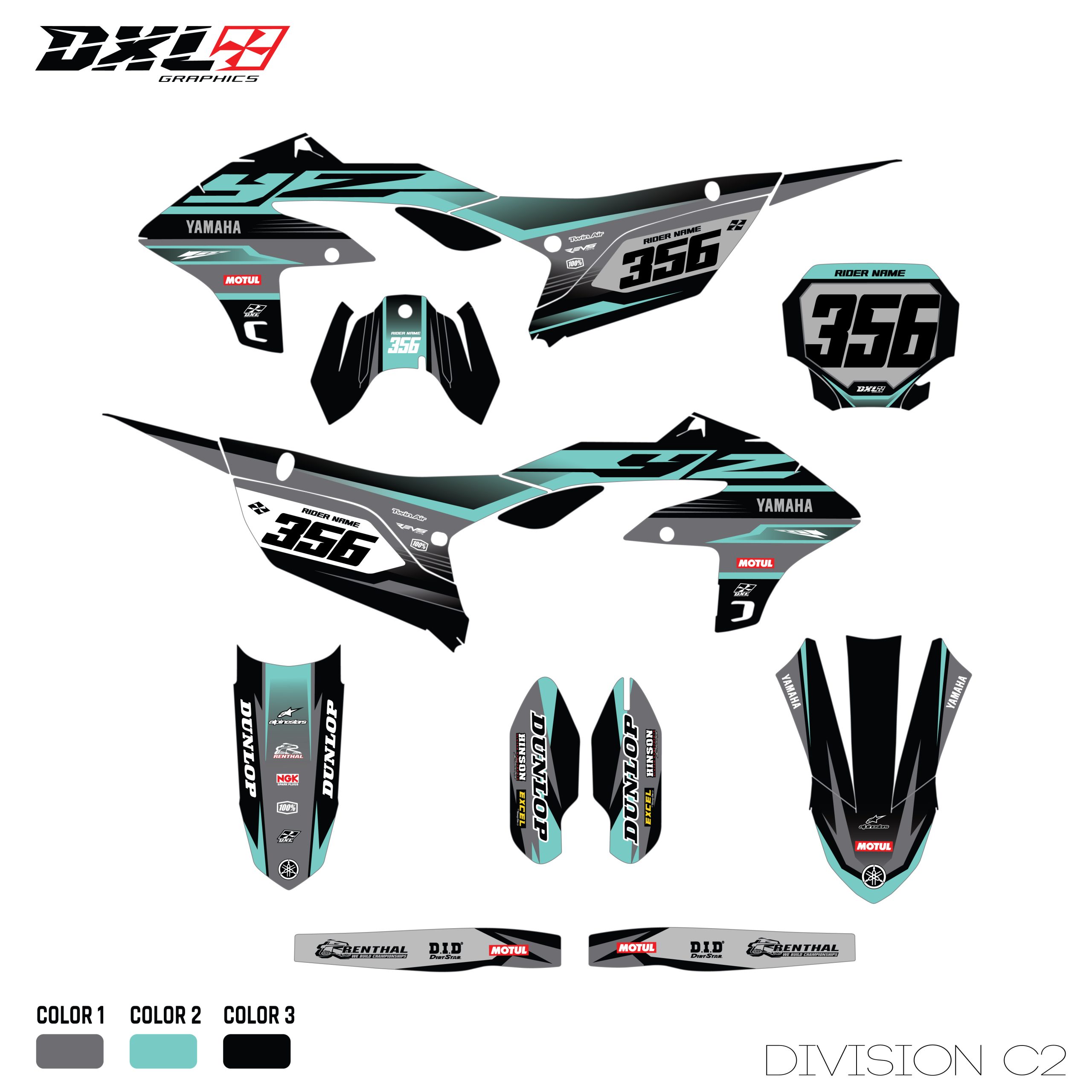 YAMAHA YZF 250 450 FULL GRAPHICS KIT