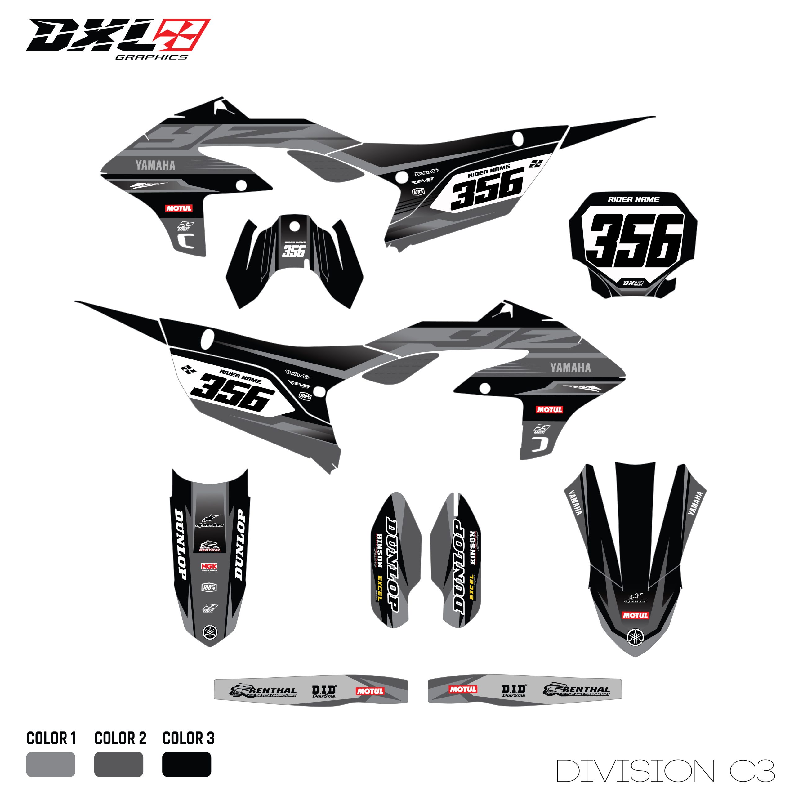 YAMAHA YZF 250 450 FULL GRAPHICS KIT