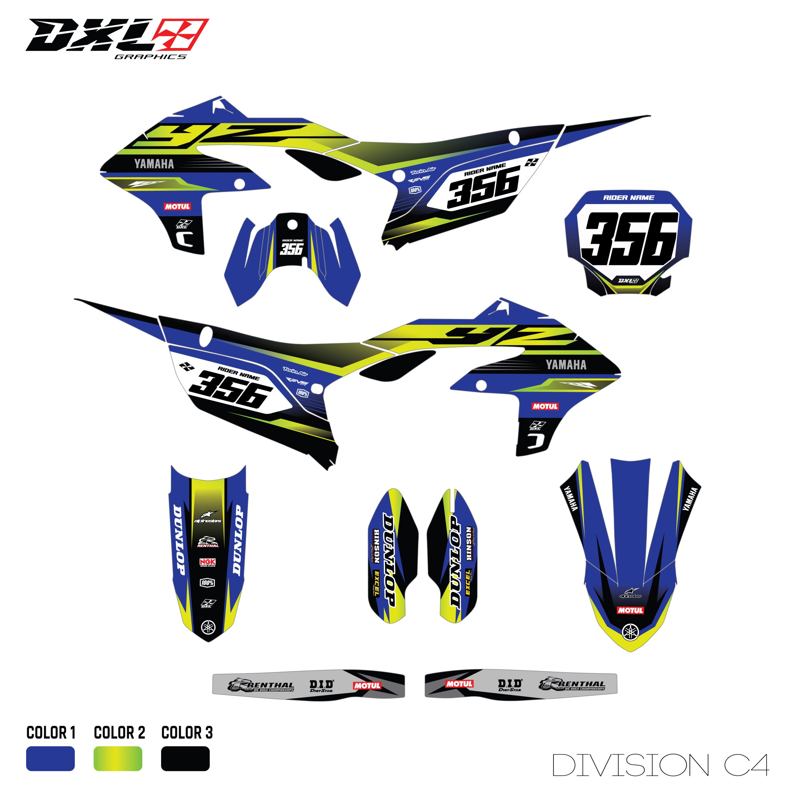 YAMAHA YZF 250 450 FULL GRAPHICS KIT
