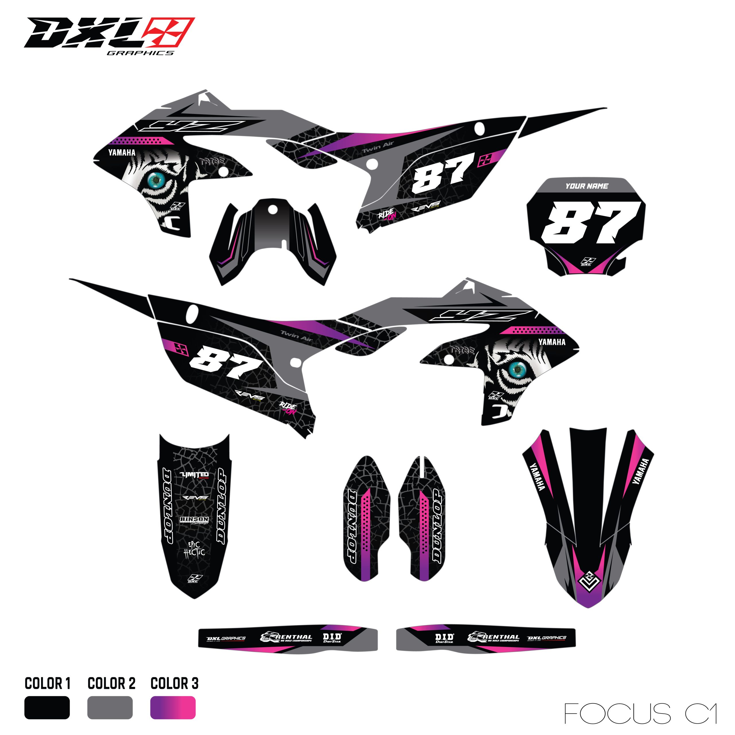 YAMAHA YZF 250 450 FULL GRAPHICS KIT