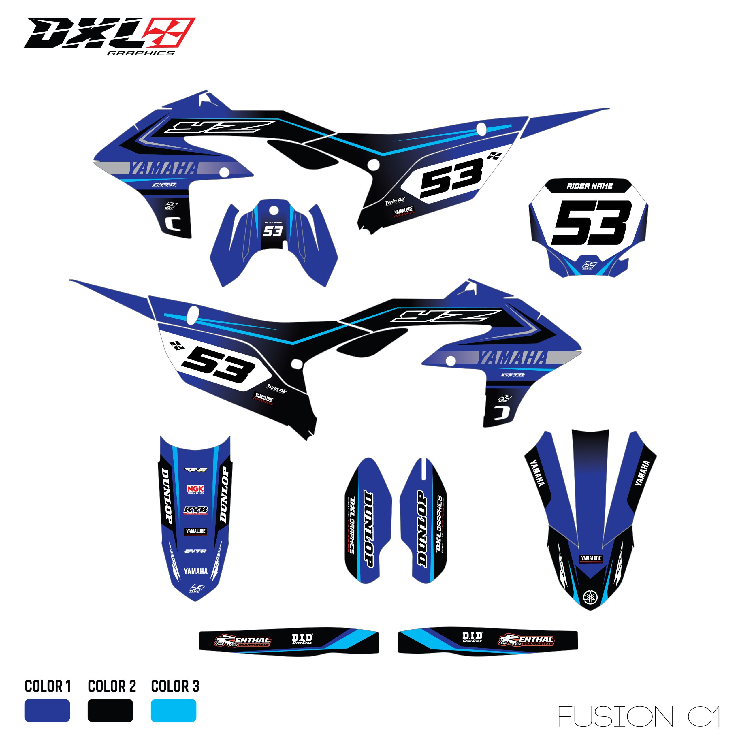 YAMAHA YZF 250 450 FULL GRAPHICS KIT