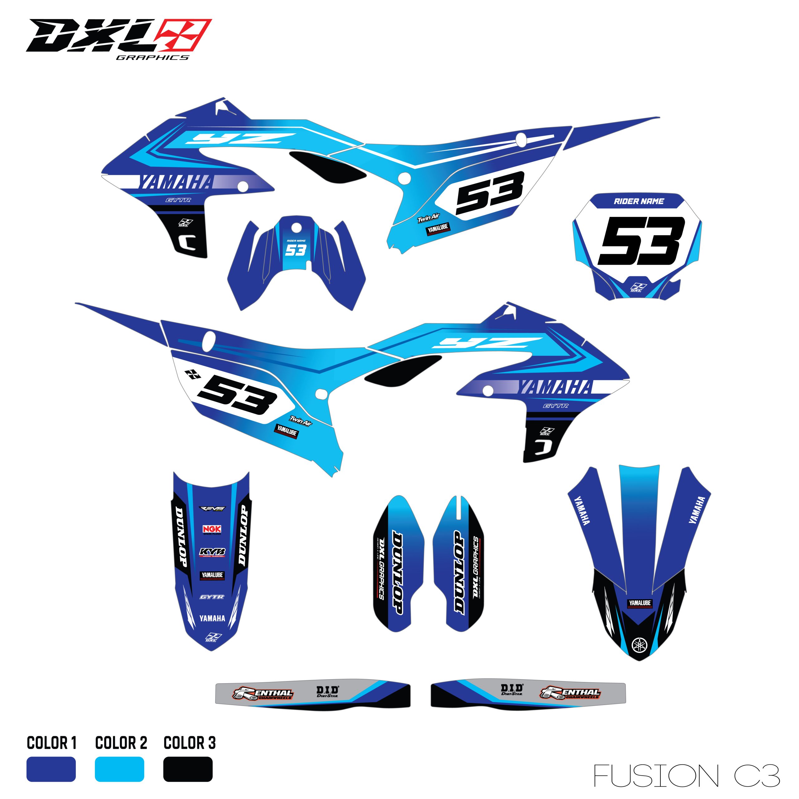 YAMAHA YZF 250 450 FULL GRAPHICS KIT
