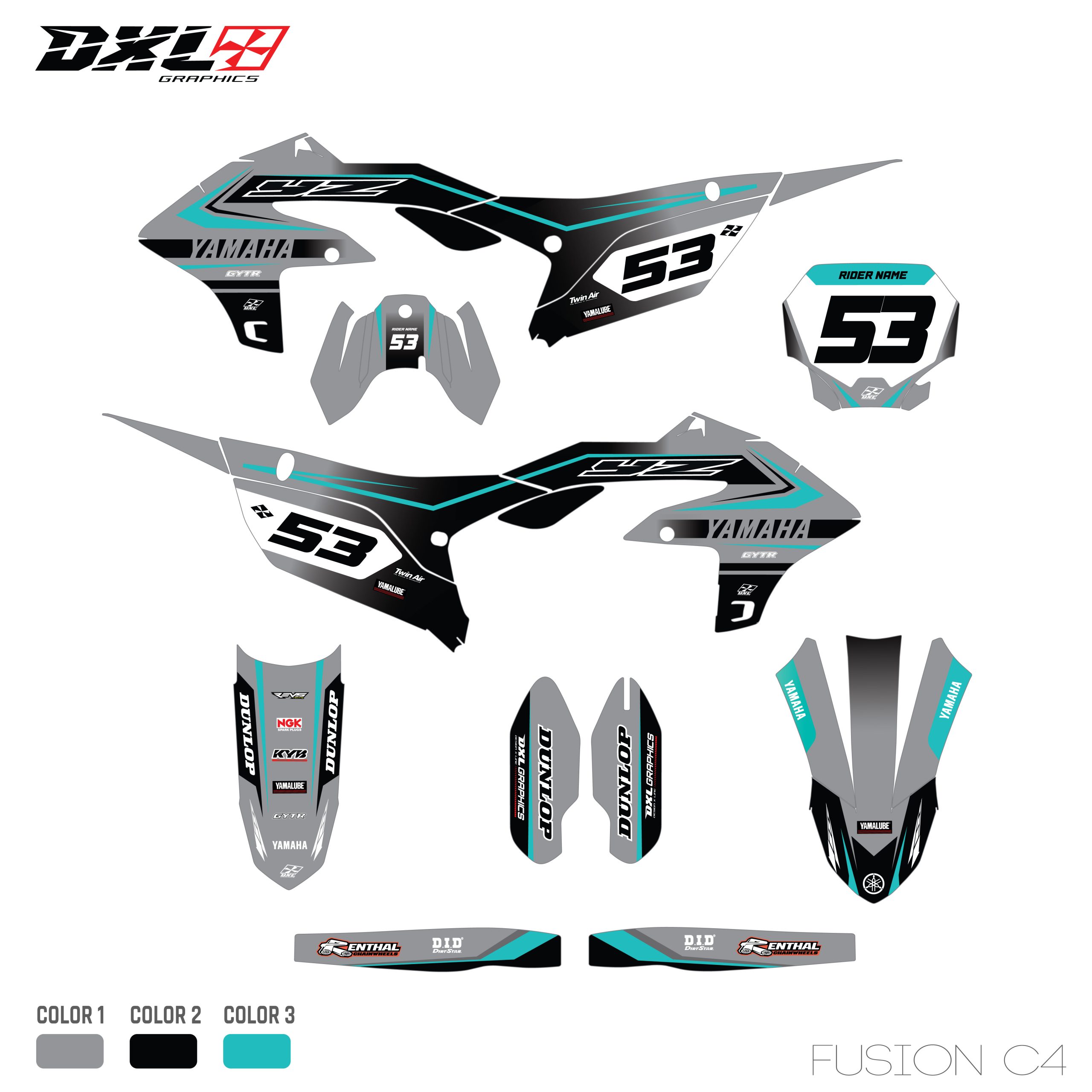 YAMAHA YZF 250 450 FULL GRAPHICS KIT