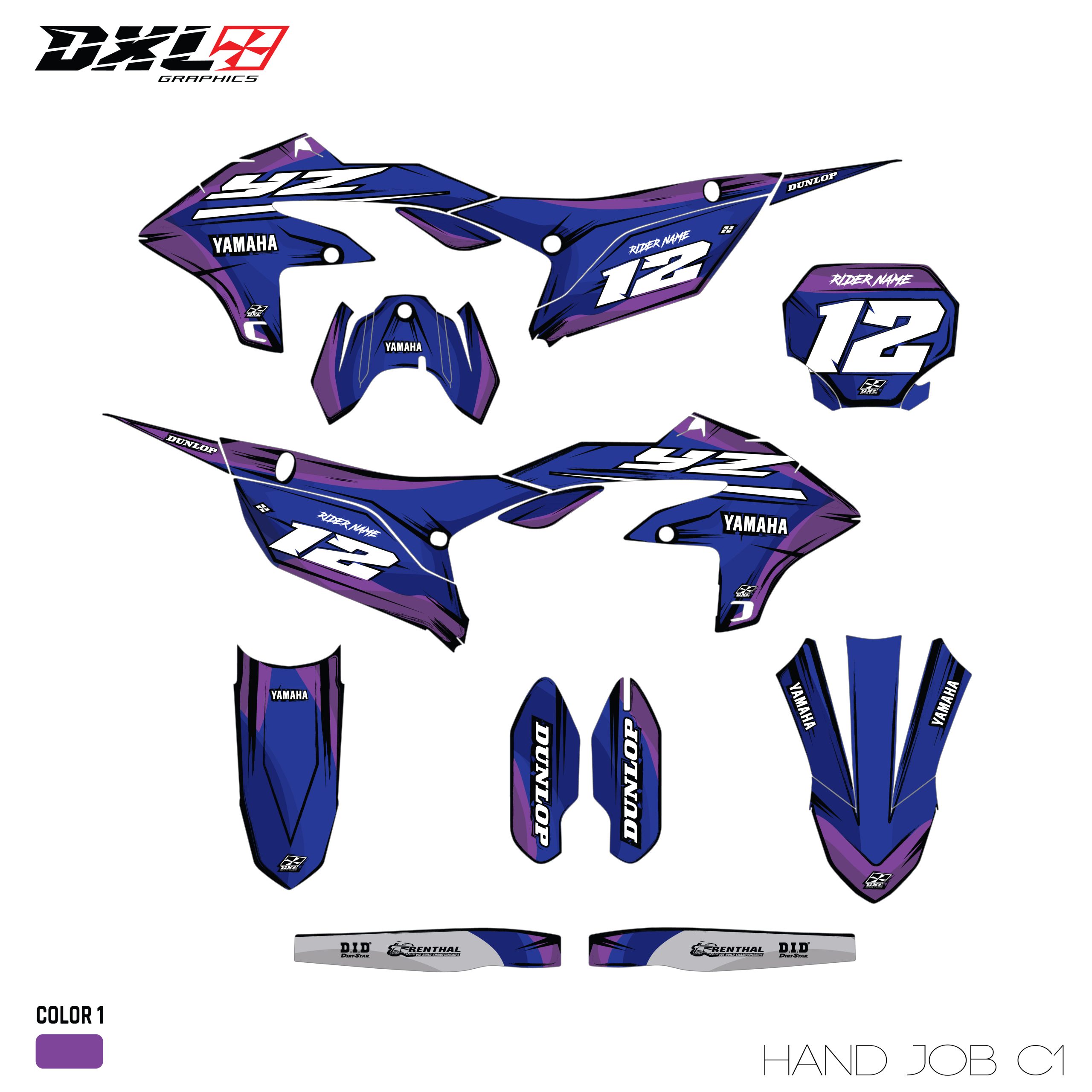 YAMAHA YZF 250 450 FULL GRAPHICS KIT