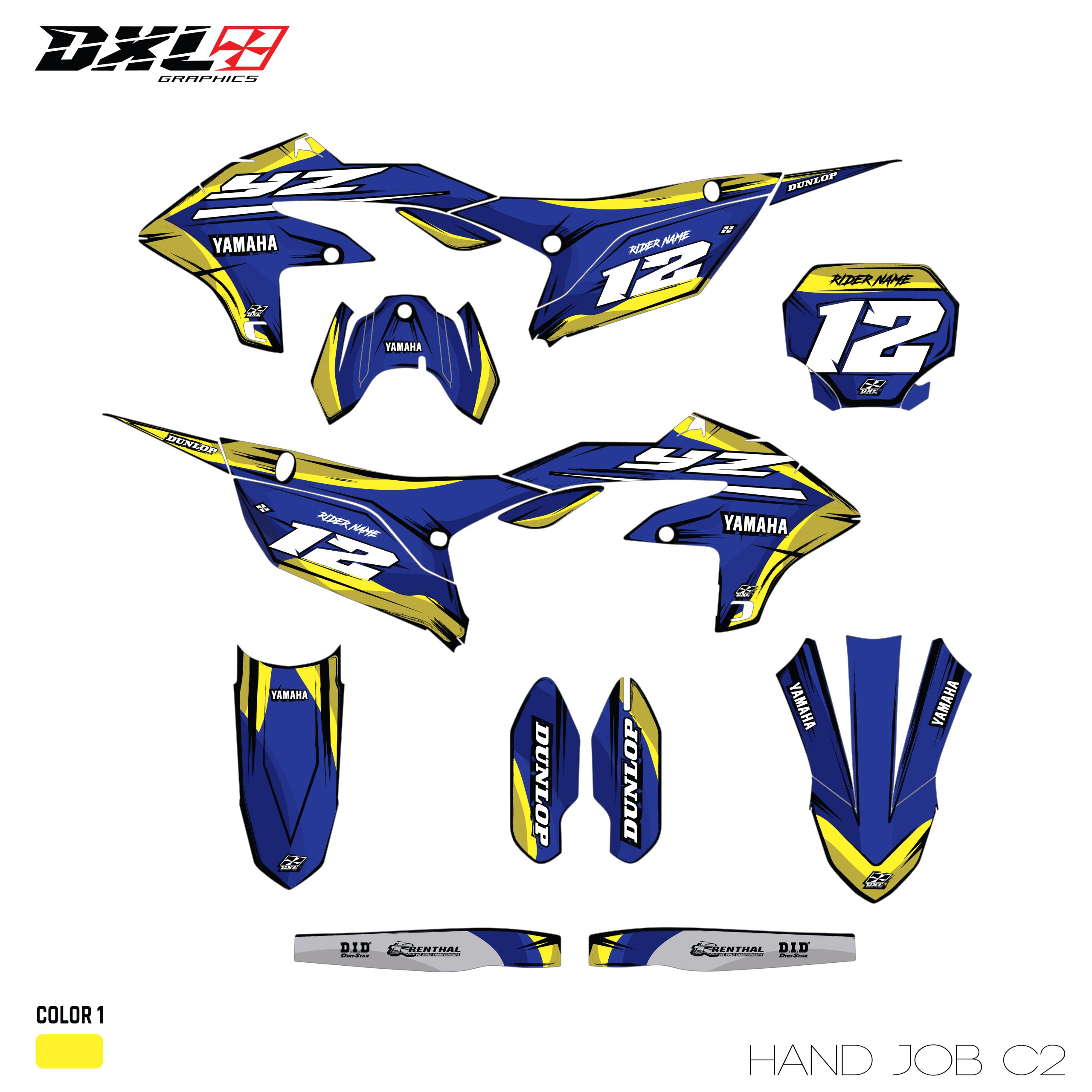 YAMAHA YZF 250 450 FULL GRAPHICS KIT