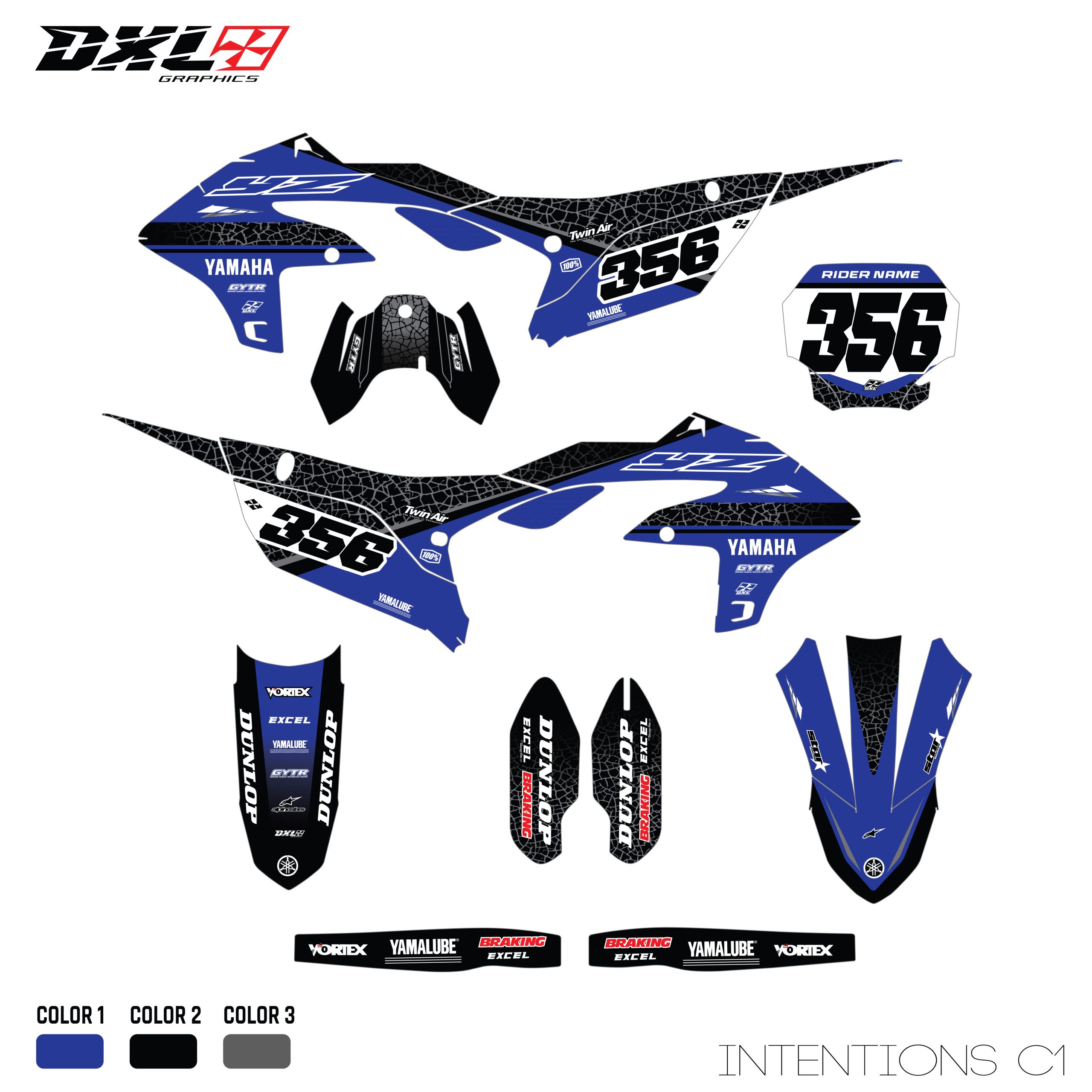 YAMAHA YZF 250 450 FULL GRAPHICS KIT