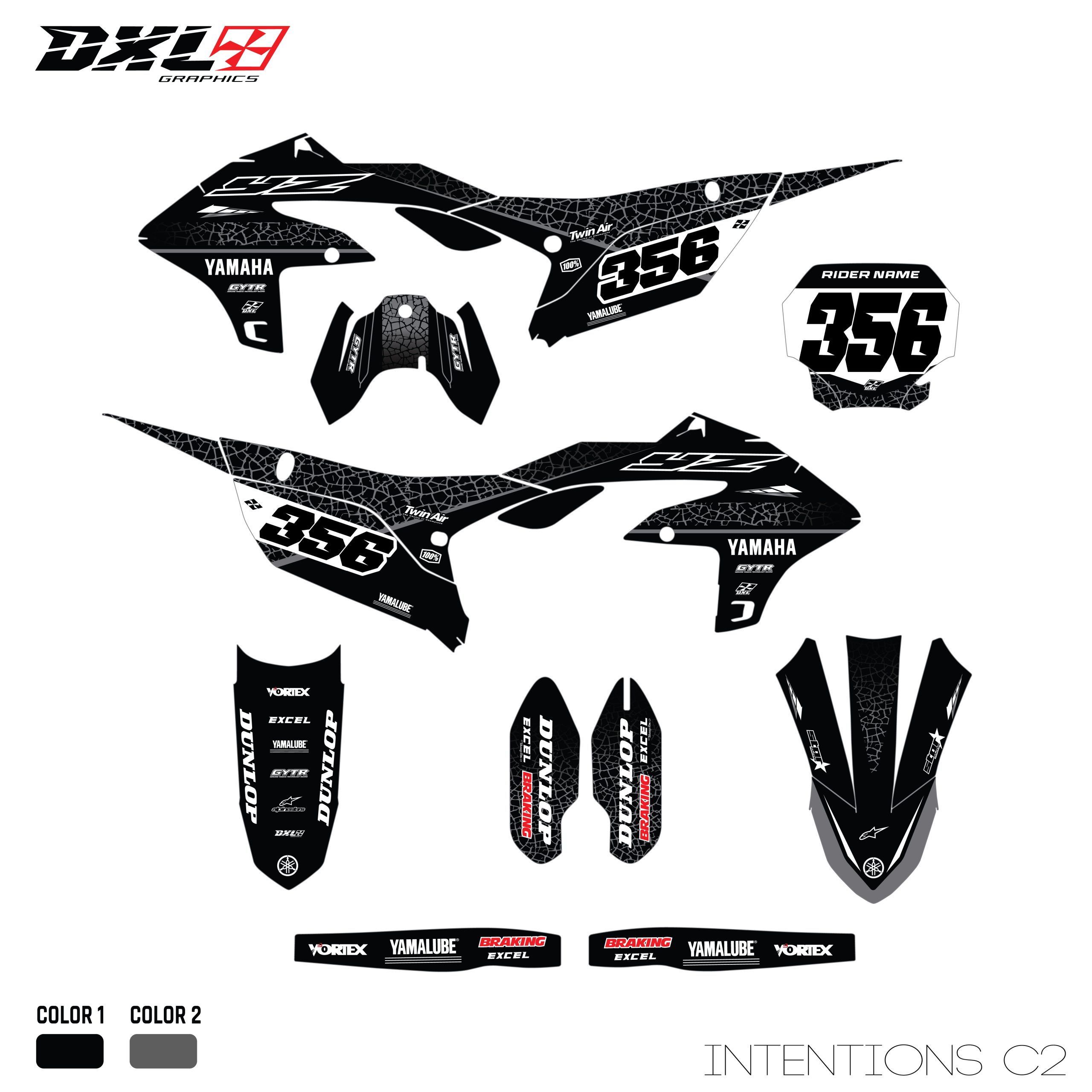 YAMAHA YZF 250 450 FULL GRAPHICS KIT