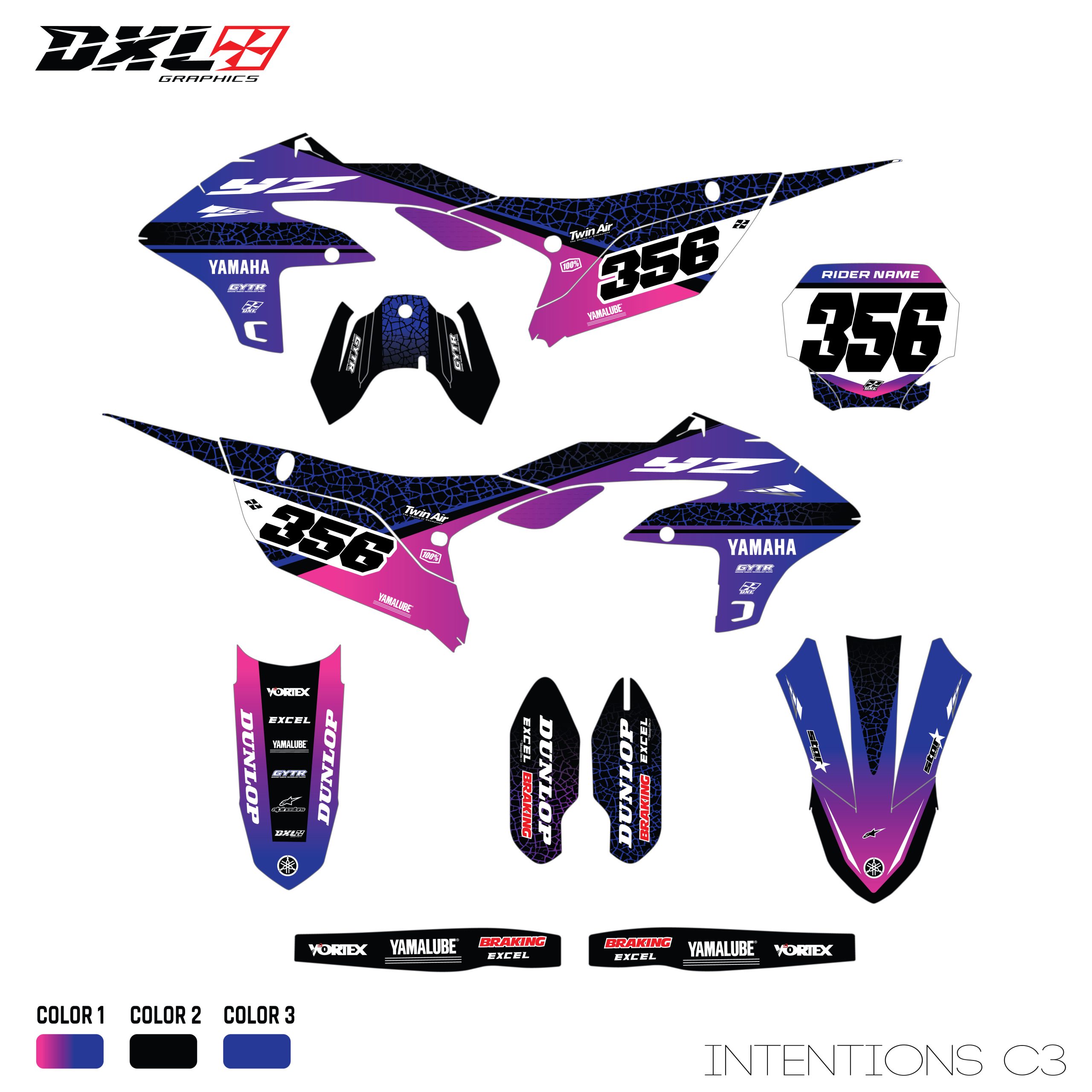 YAMAHA YZF 250 450 FULL GRAPHICS KIT