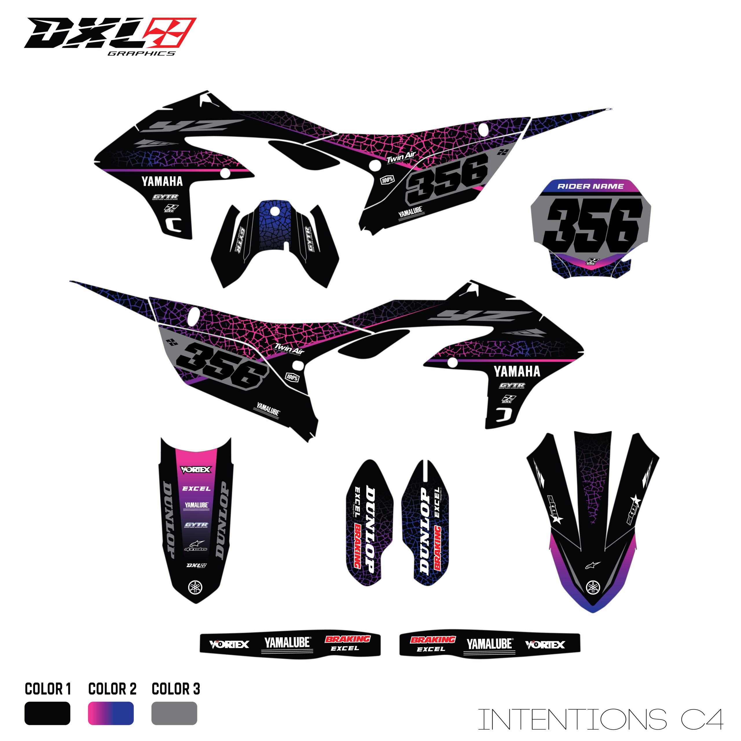 YAMAHA YZF 250 450 FULL GRAPHICS KIT