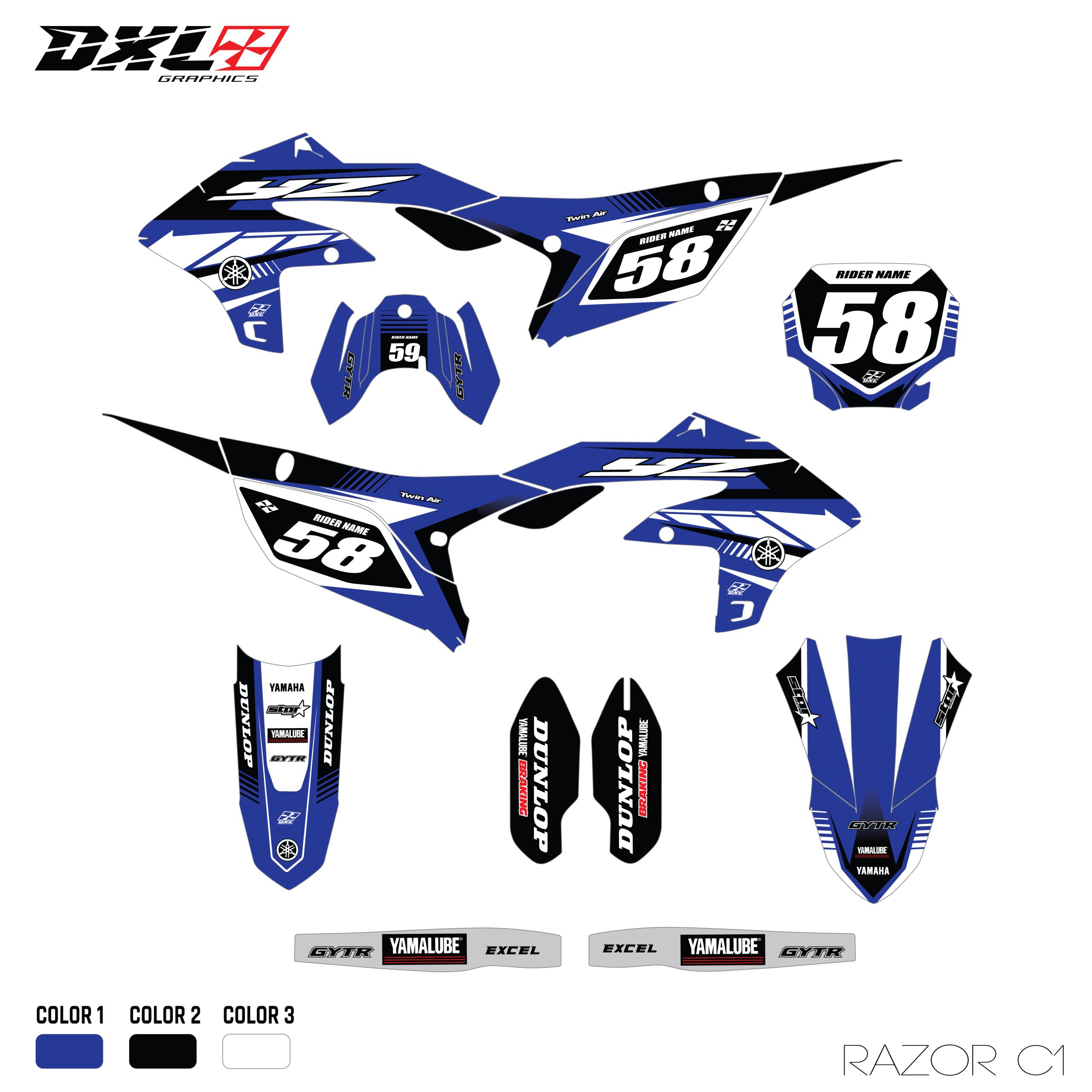 YAMAHA YZF 250 450 FULL GRAPHICS KIT