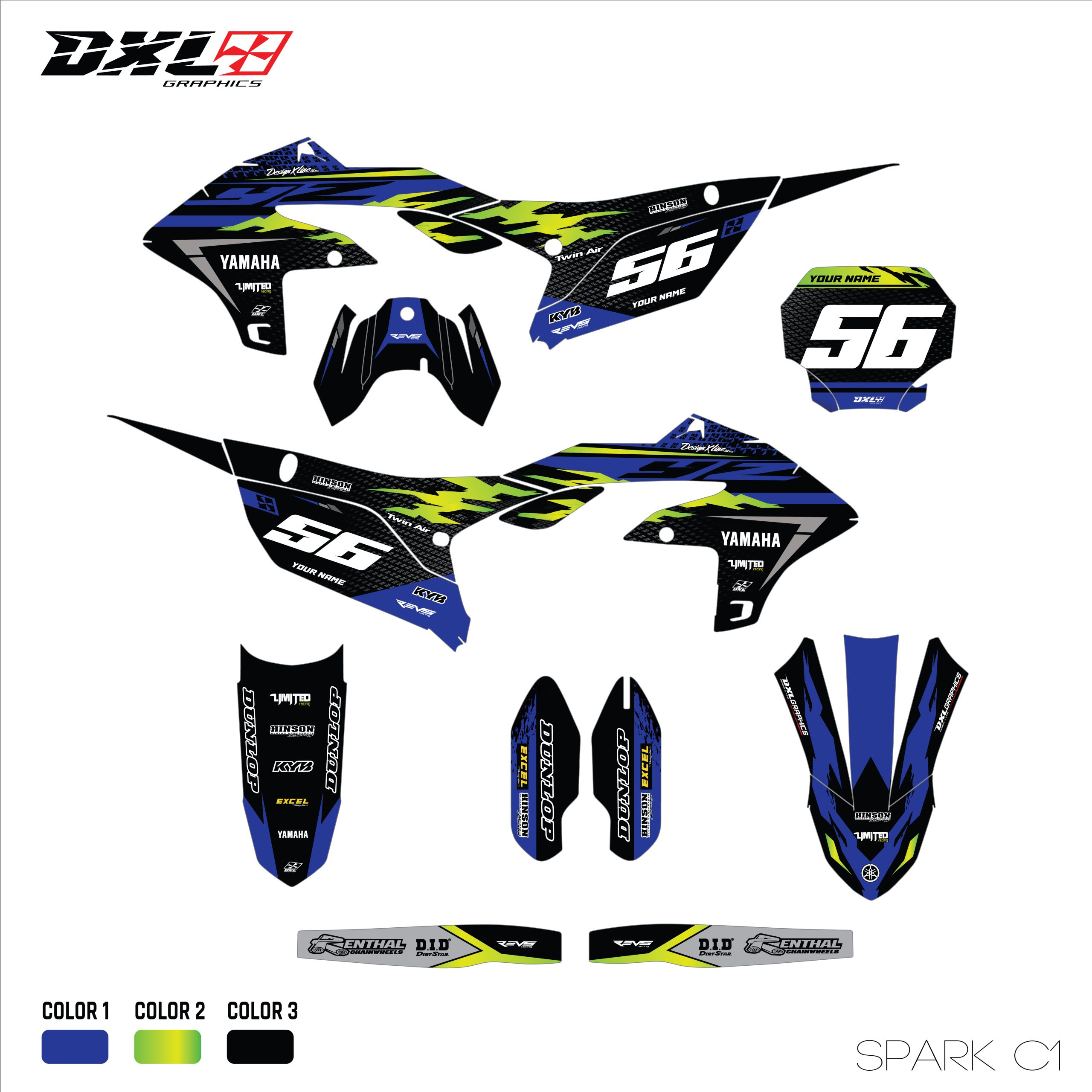 YAMAHA YZF 250 450 FULL GRAPHICS KIT