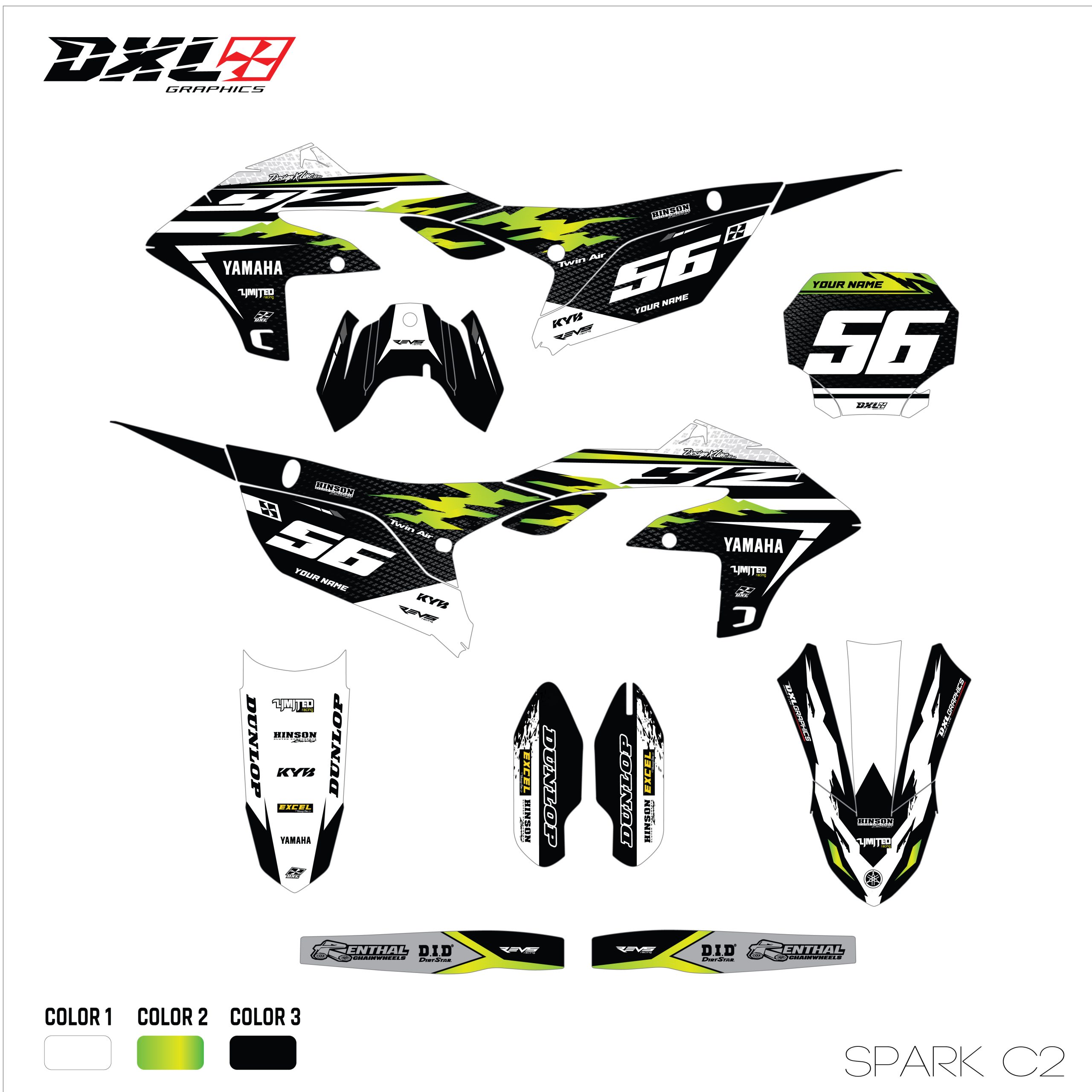 YAMAHA YZF 250 450 FULL GRAPHICS KIT