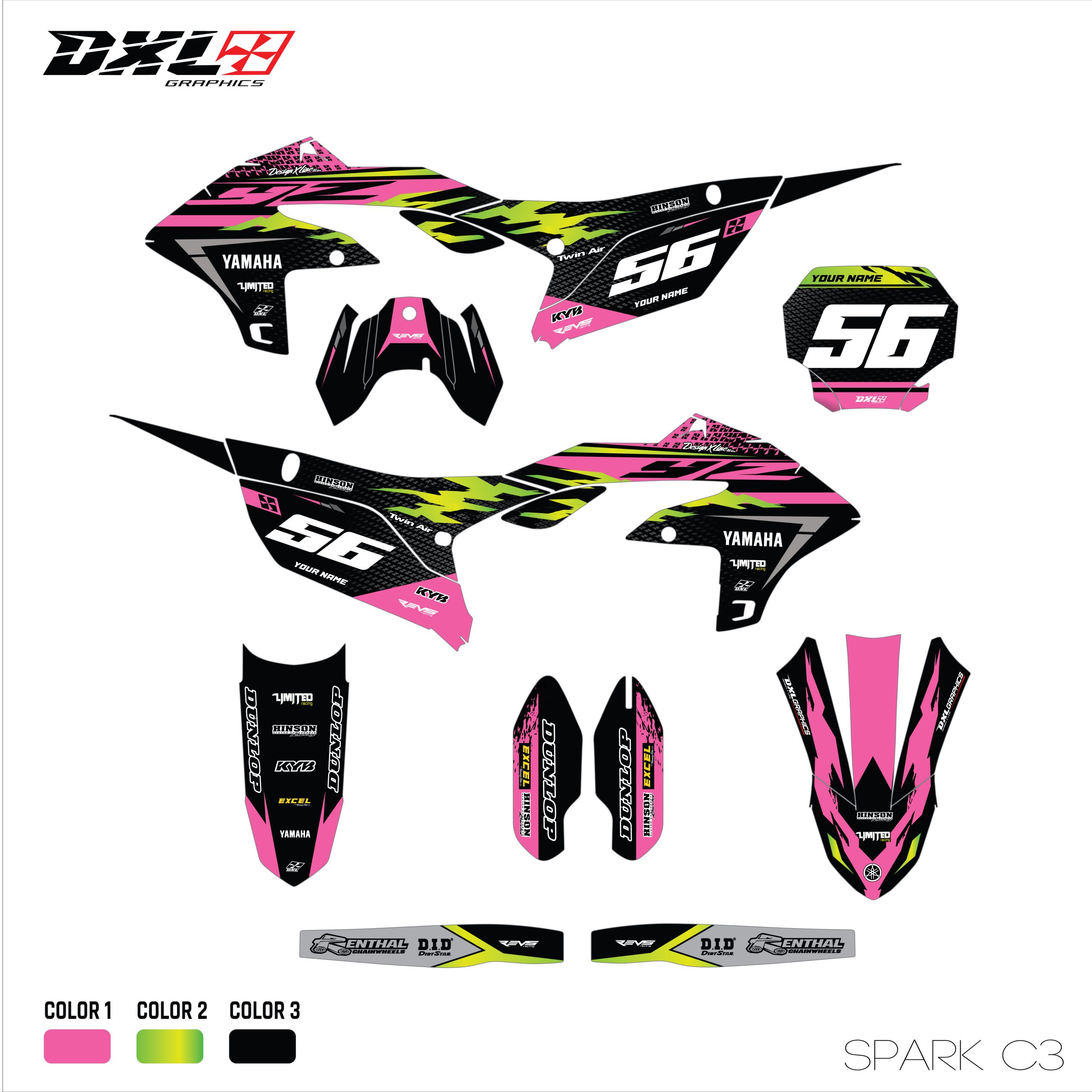YAMAHA YZF 250 450 FULL GRAPHICS KIT