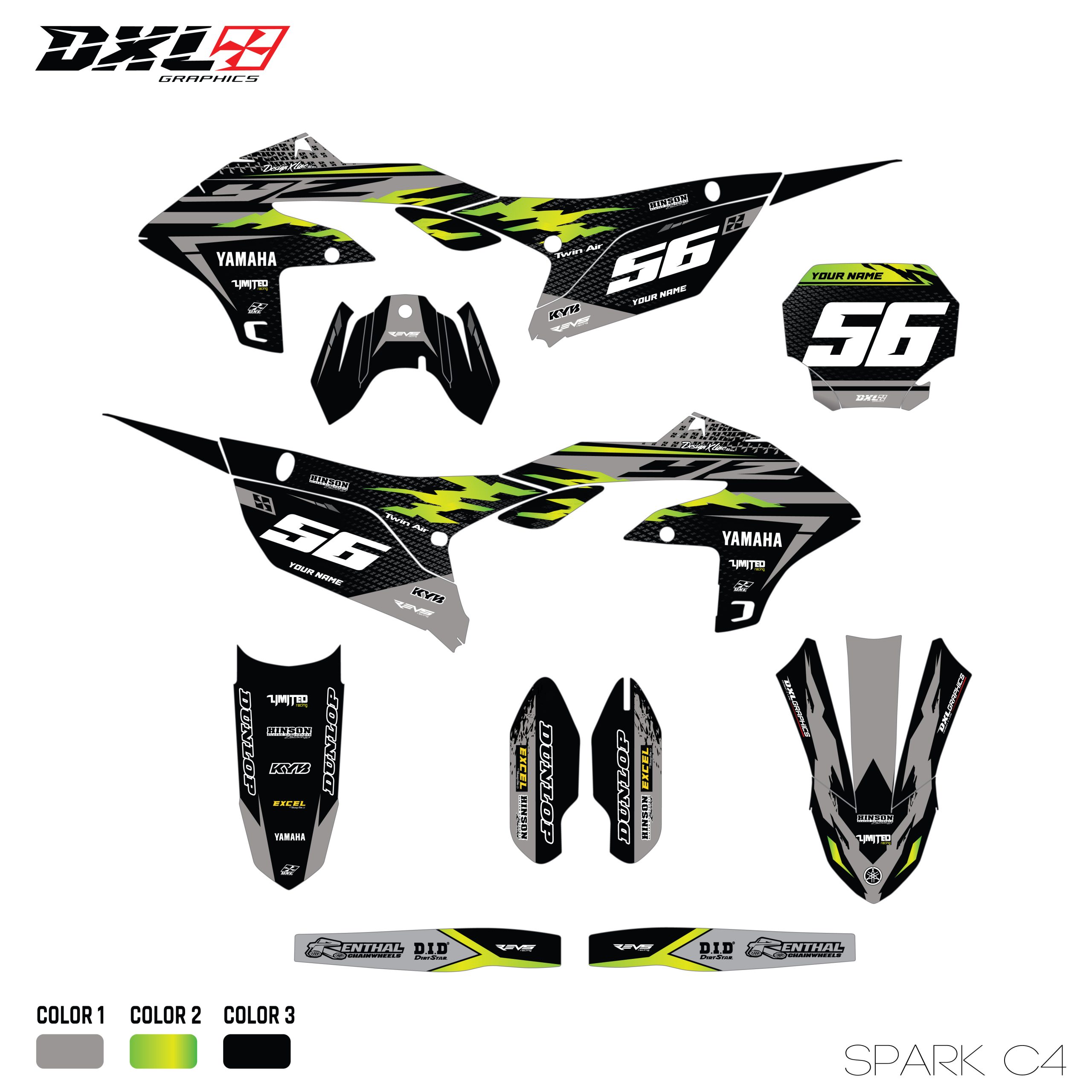 YAMAHA YZF 250 450 FULL GRAPHICS KIT