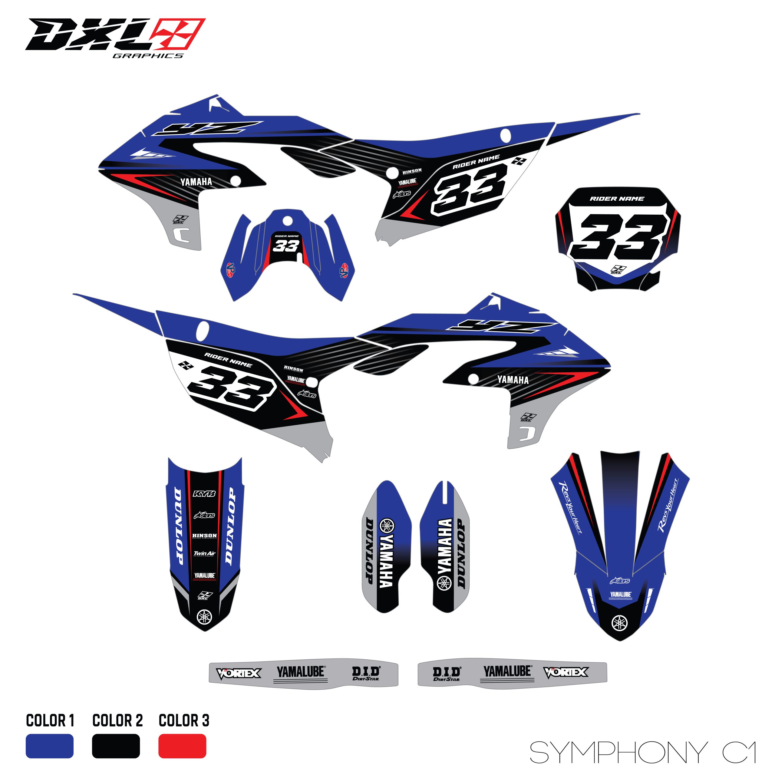 YAMAHA YZF 250 450 FULL GRAPHICS KIT
