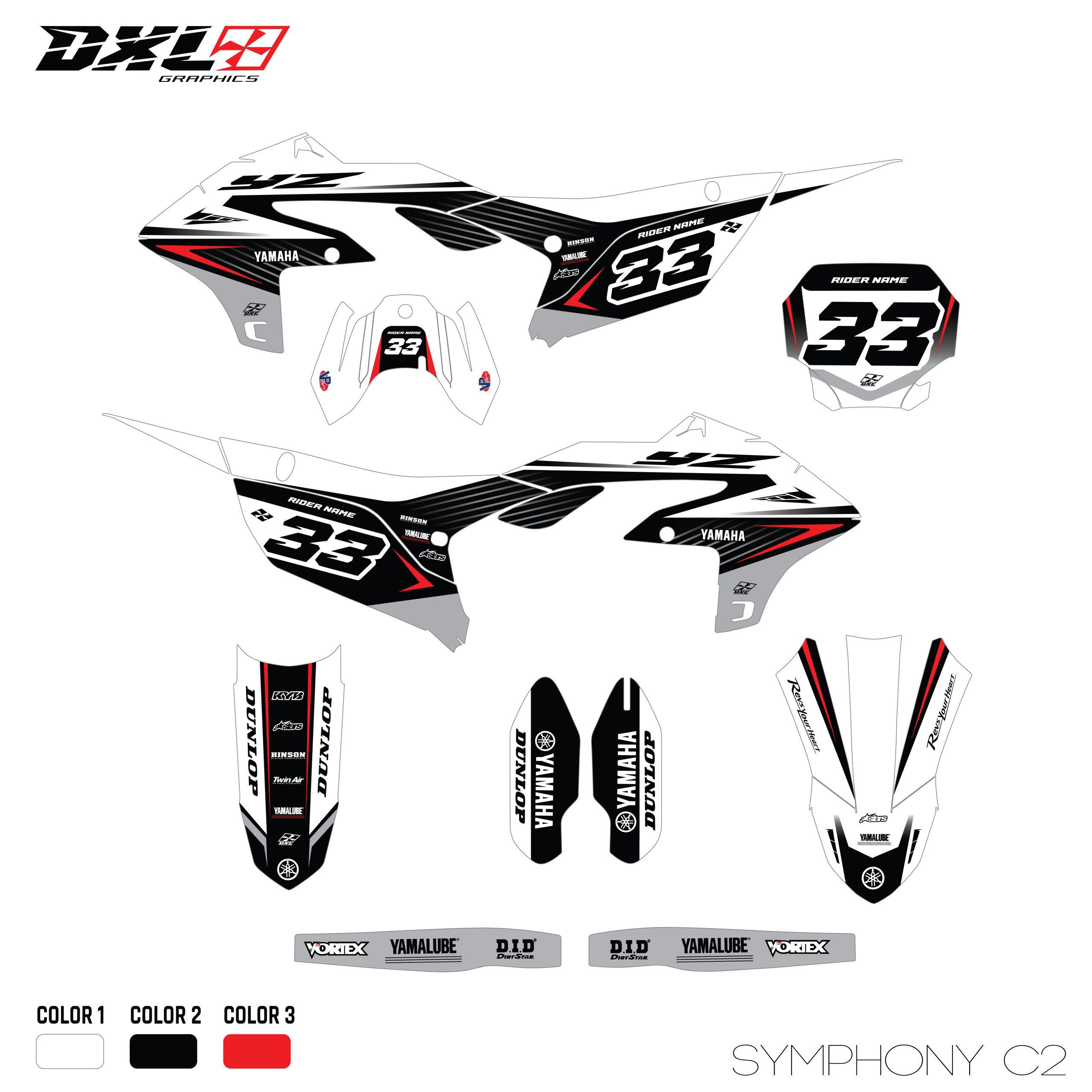 YAMAHA YZF 250 450 FULL GRAPHICS KIT