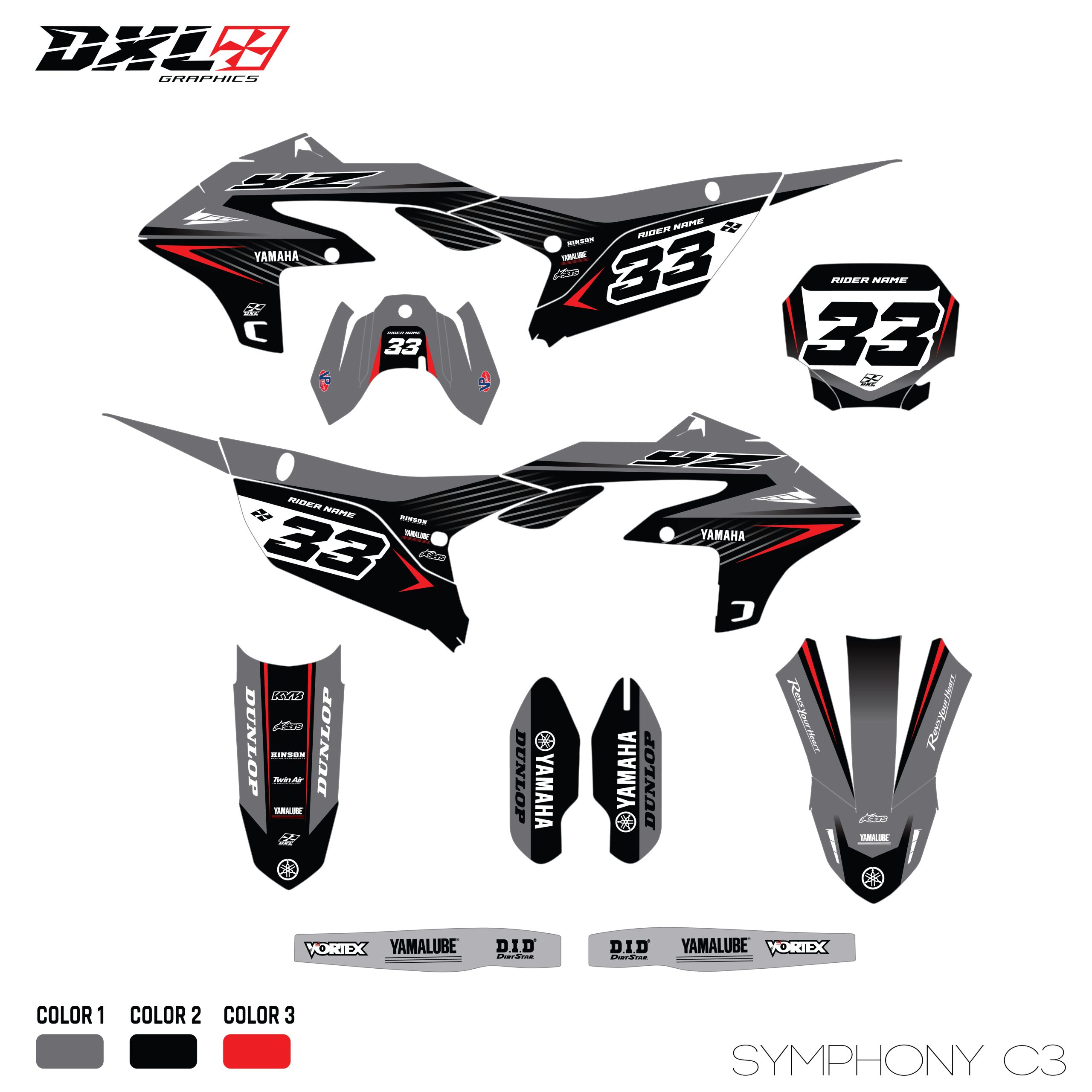 YAMAHA YZF 250 450 FULL GRAPHICS KIT