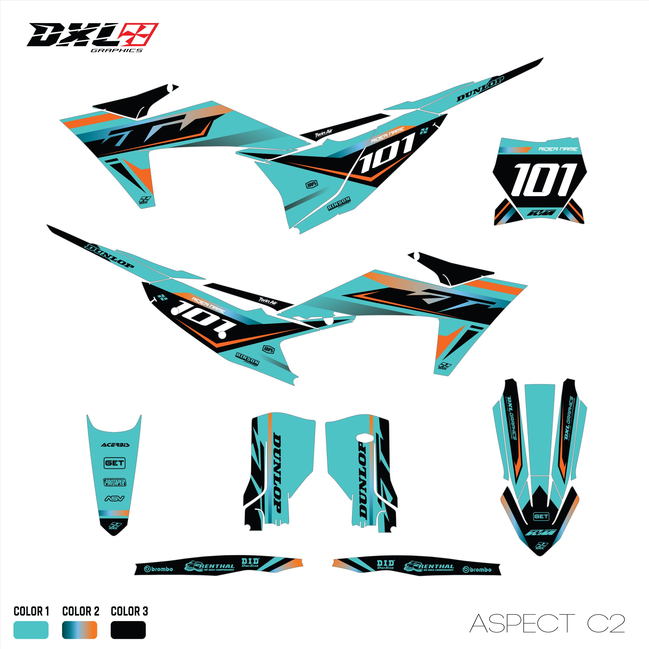 KTM SX-SXF EXC-EXC-F FULL GRAPHICS KIT