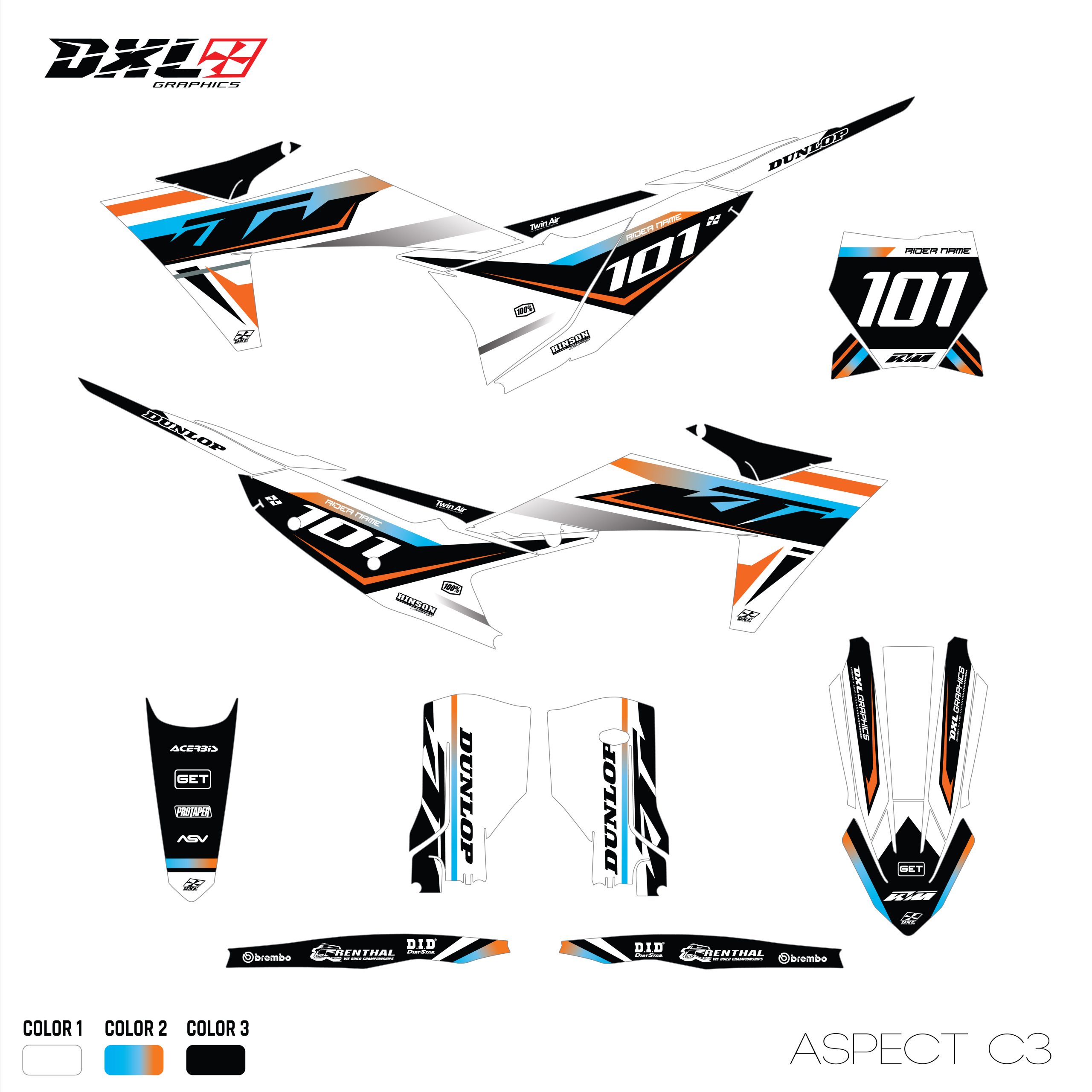 KTM SX-SXF EXC-EXC-F FULL GRAPHICS KIT