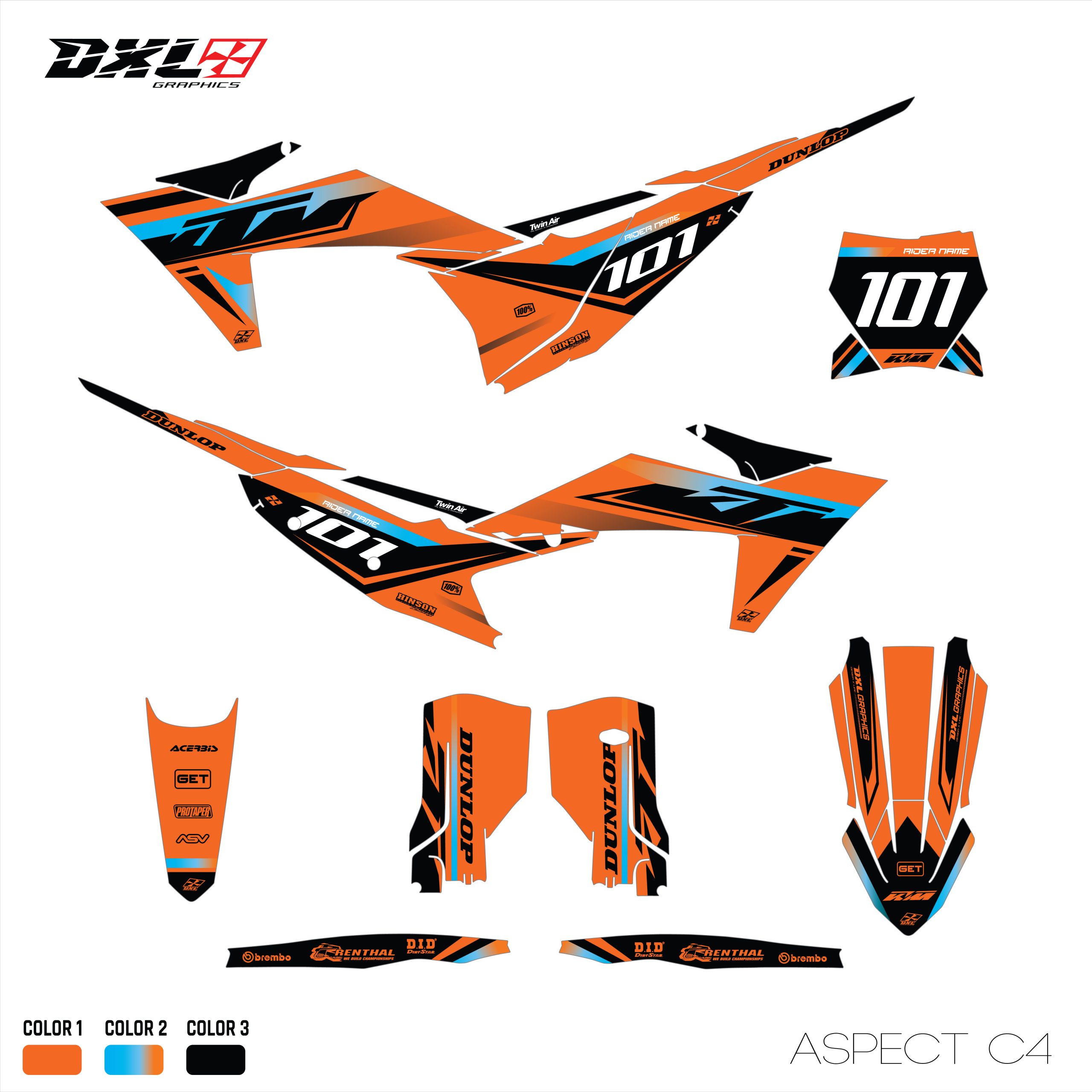KTM SX-SXF EXC-EXC-F FULL GRAPHICS KIT