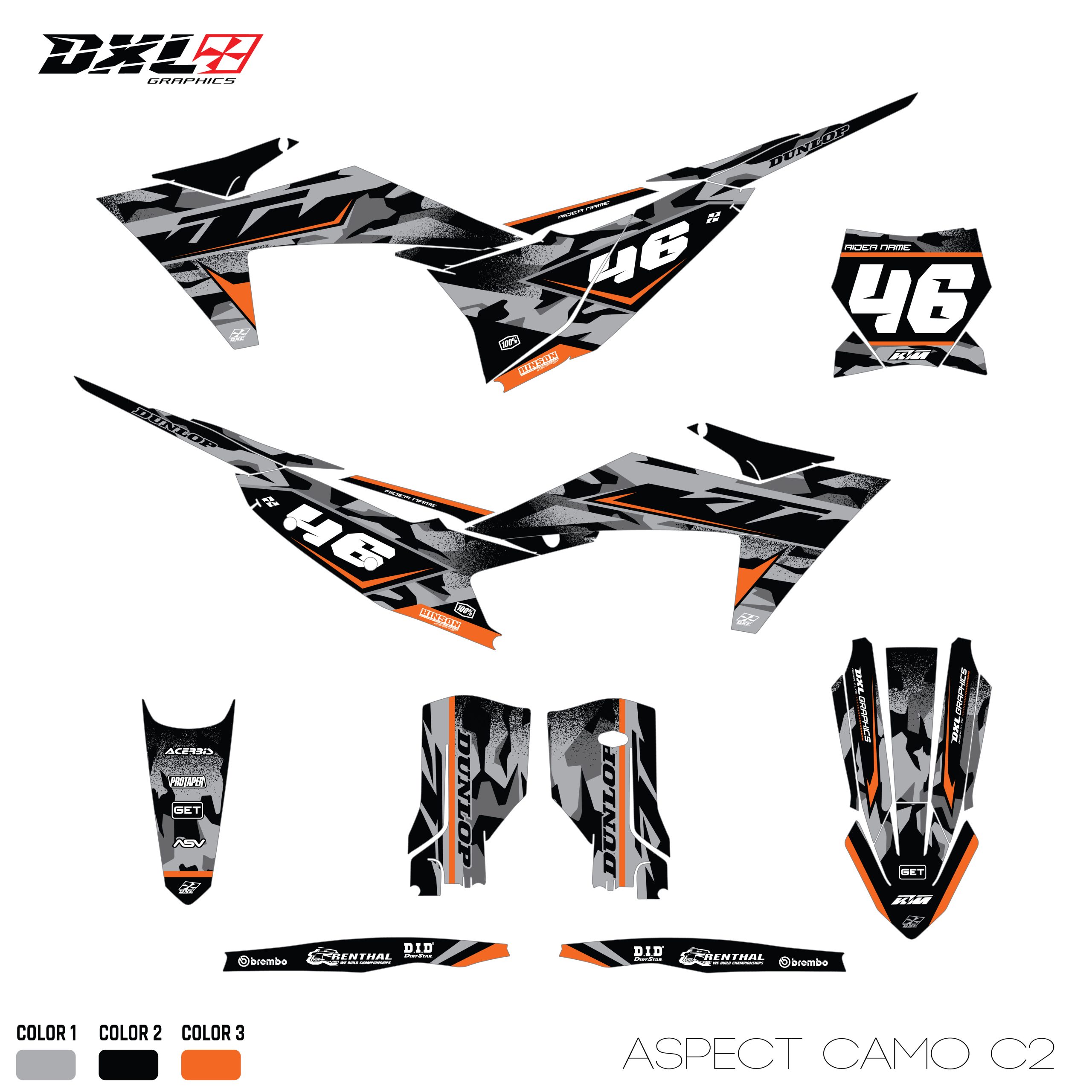 KTM SX-SXF EXC-EXC-F FULL GRAPHICS KIT