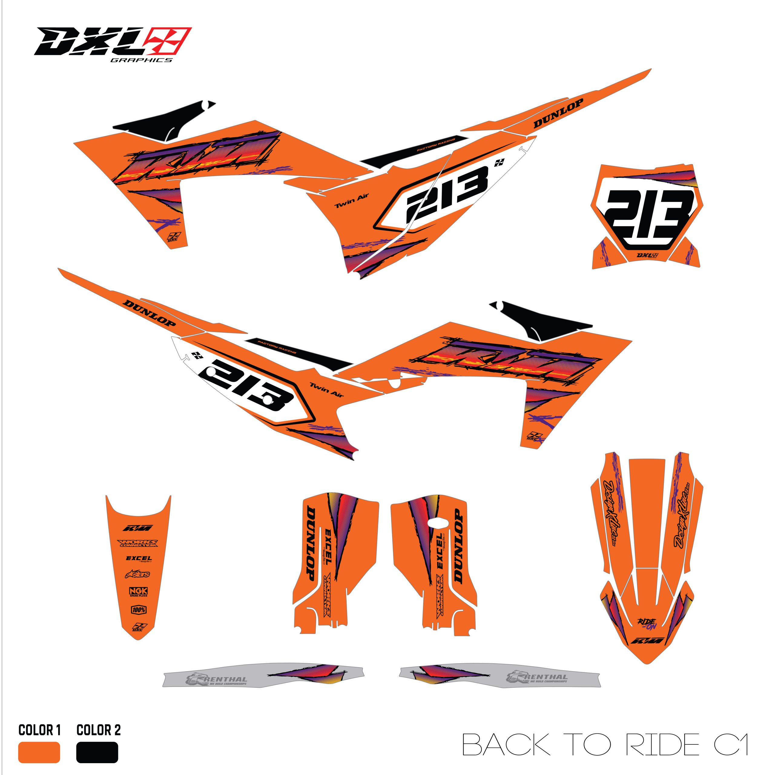 KTM SX-SXF EXC-EXC-F FULL GRAPHICS KIT