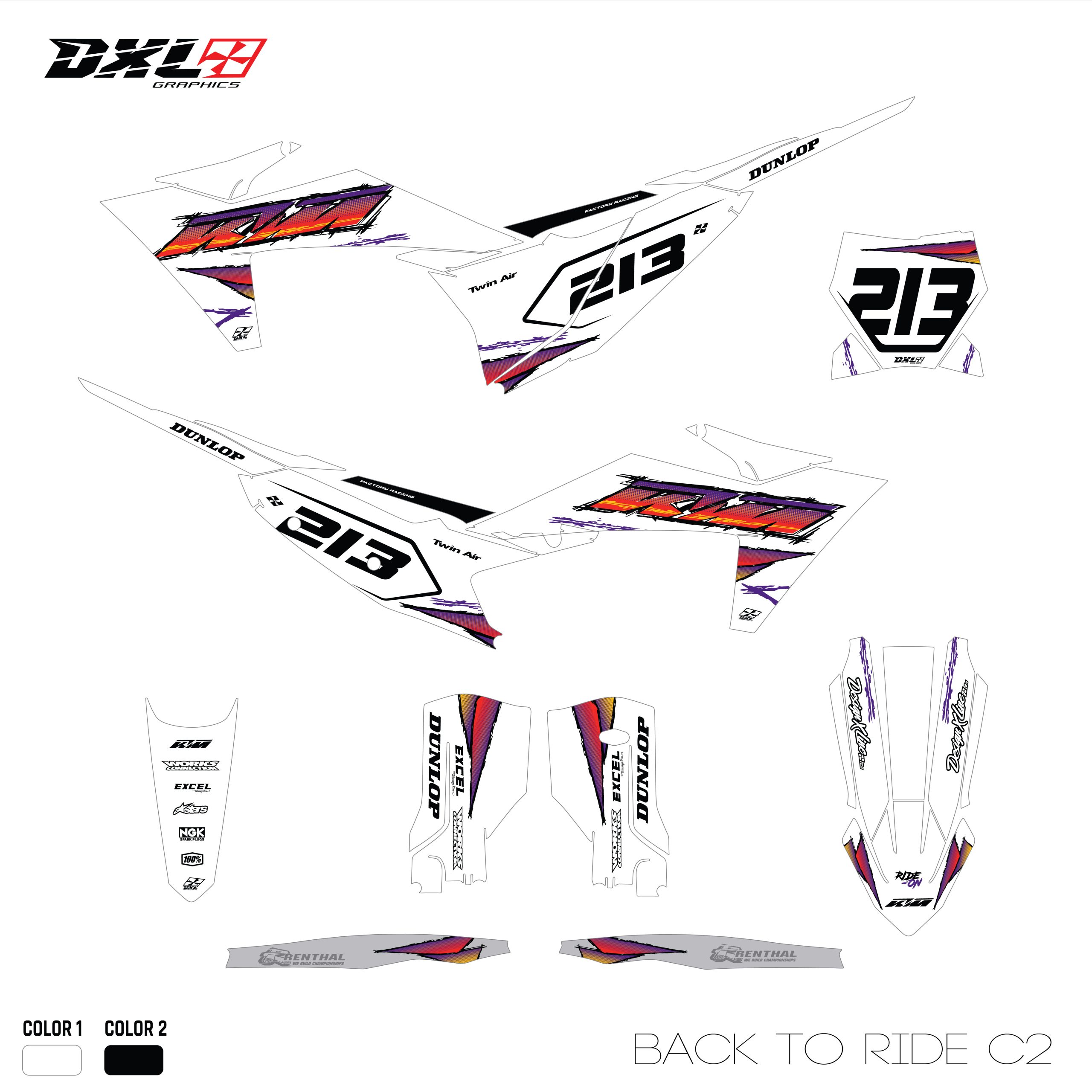KTM SX-SXF EXC-EXC-F FULL GRAPHICS KIT
