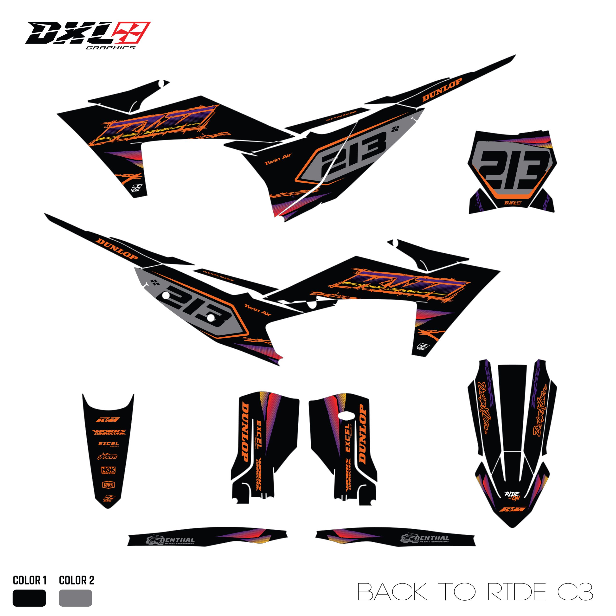 KTM SX-SXF EXC-EXC-F FULL GRAPHICS KIT