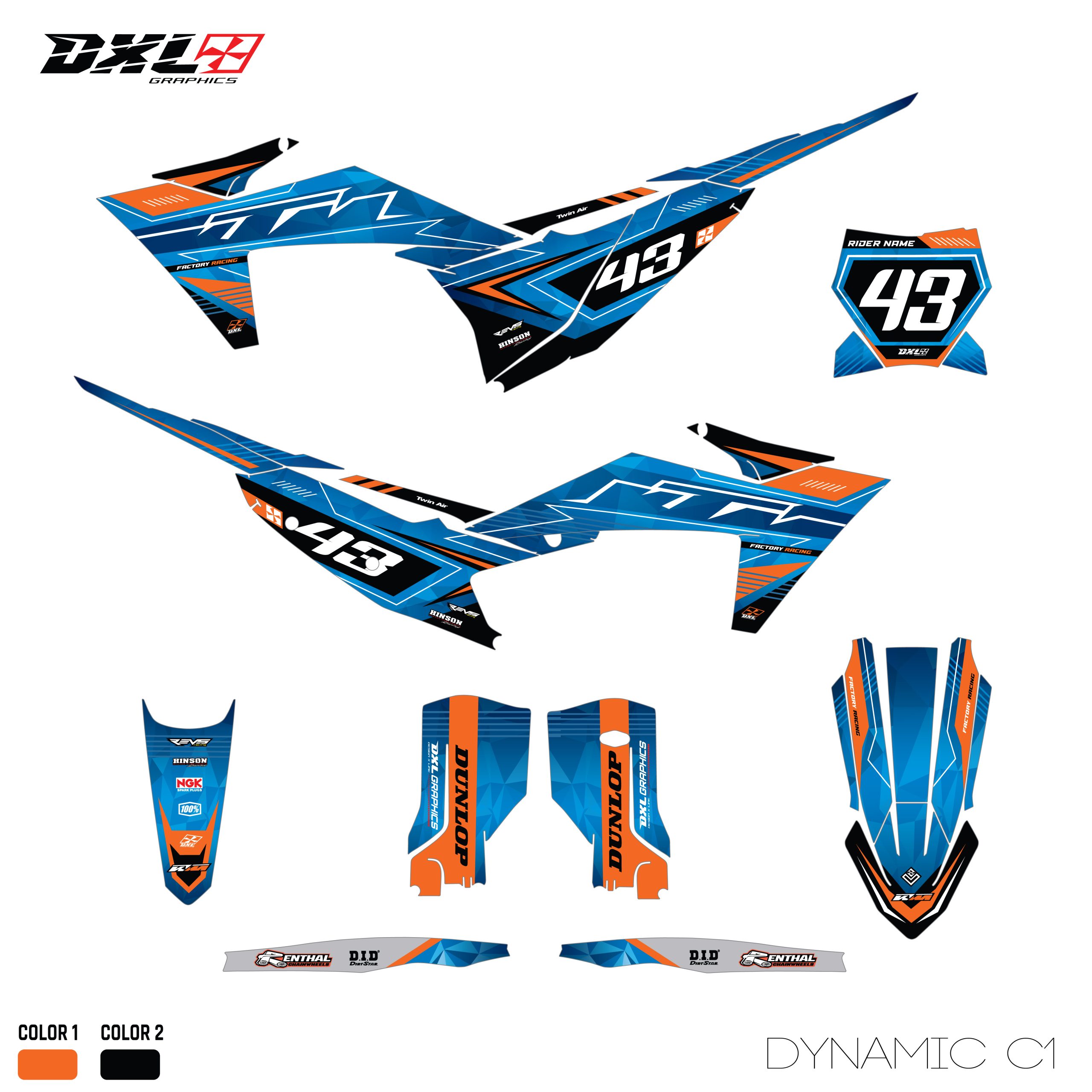 KTM SX-SXF EXC-EXC-F FULL GRAPHICS KIT