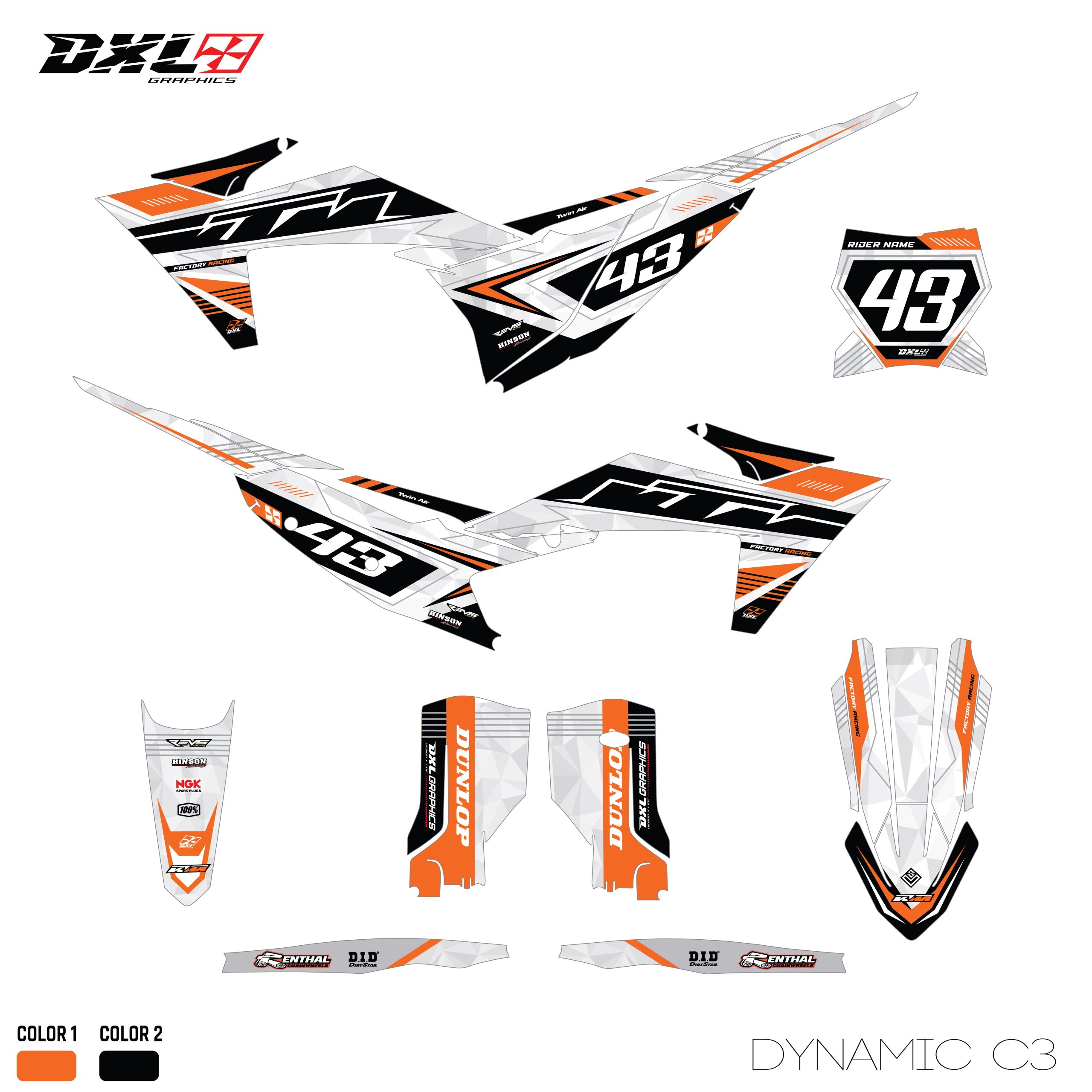 KTM SX-SXF EXC-EXC-F FULL GRAPHICS KIT