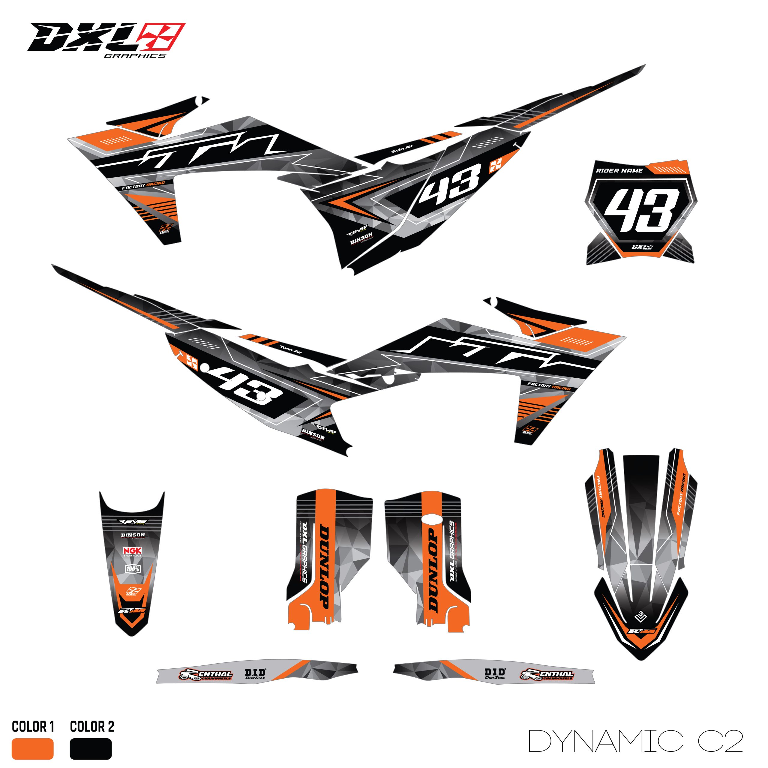 KTM SX-SXF EXC-EXC-F FULL GRAPHICS KIT