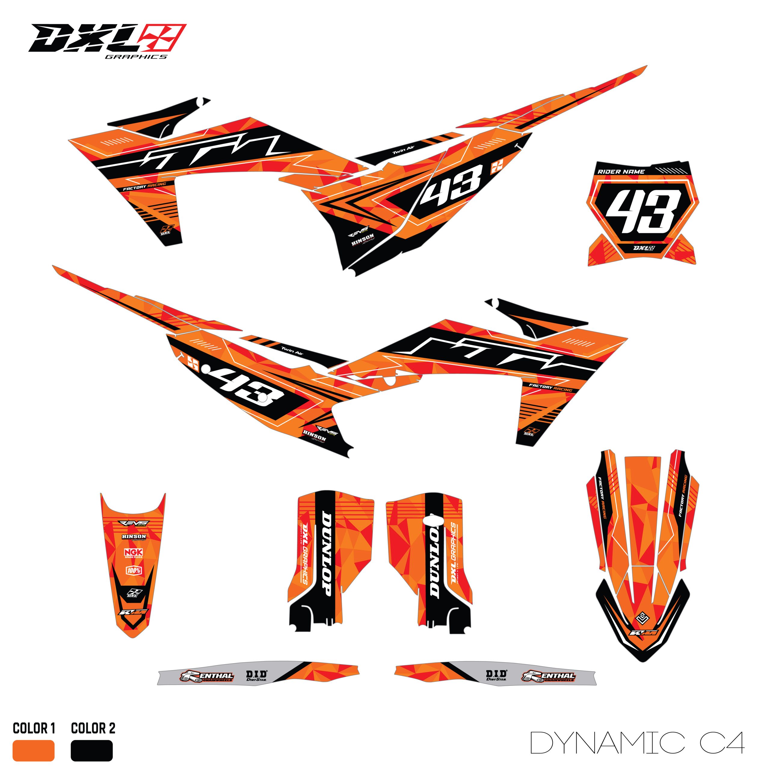 KTM SX-SXF EXC-EXC-F FULL GRAPHICS KIT