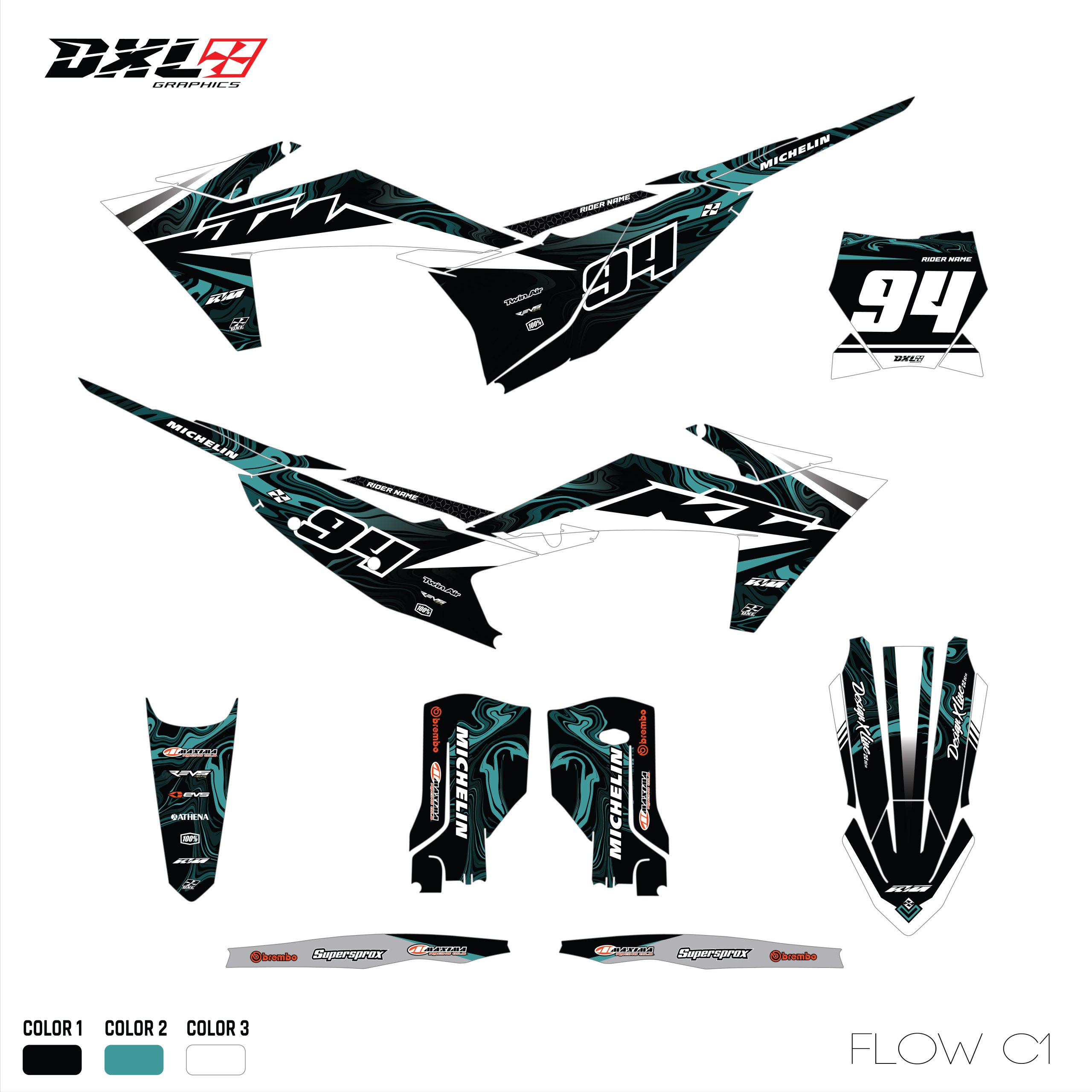 KTM SX-SXF EXC-EXC-F FULL GRAPHICS KIT