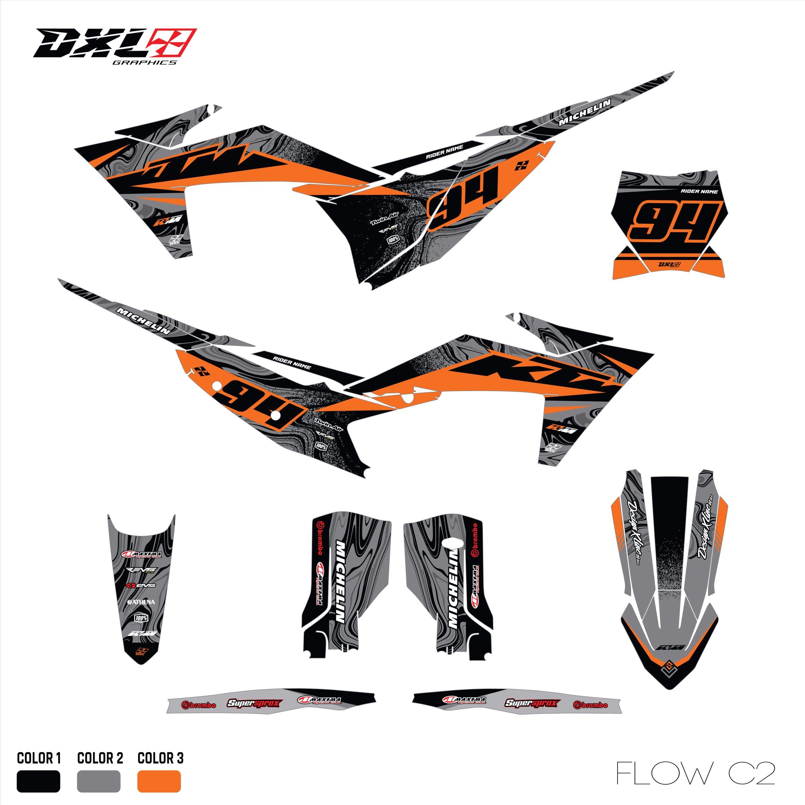 KTM SX-SXF EXC-EXC-F FULL GRAPHICS KIT