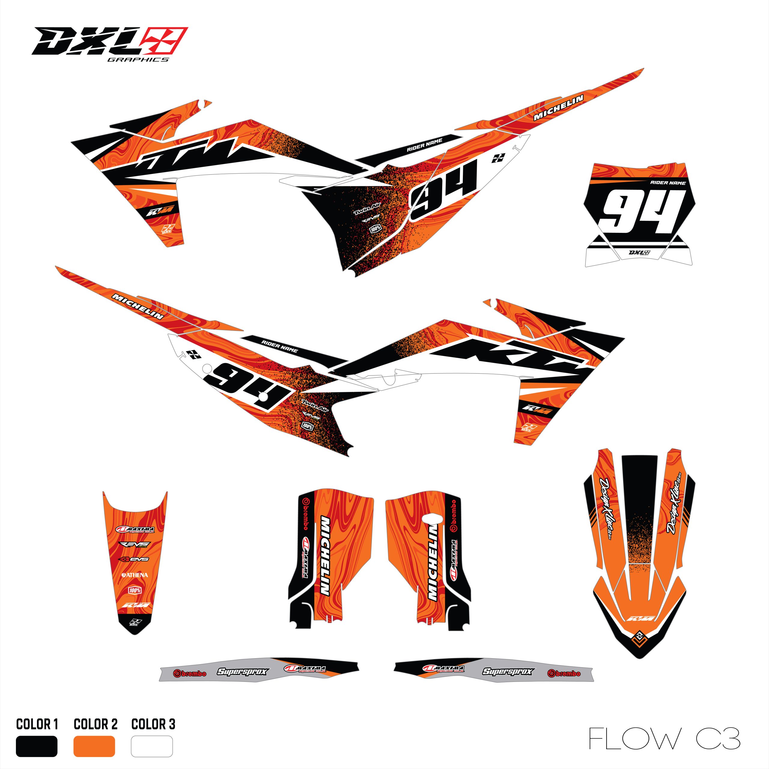 KTM SX-SXF EXC-EXC-F FULL GRAPHICS KIT