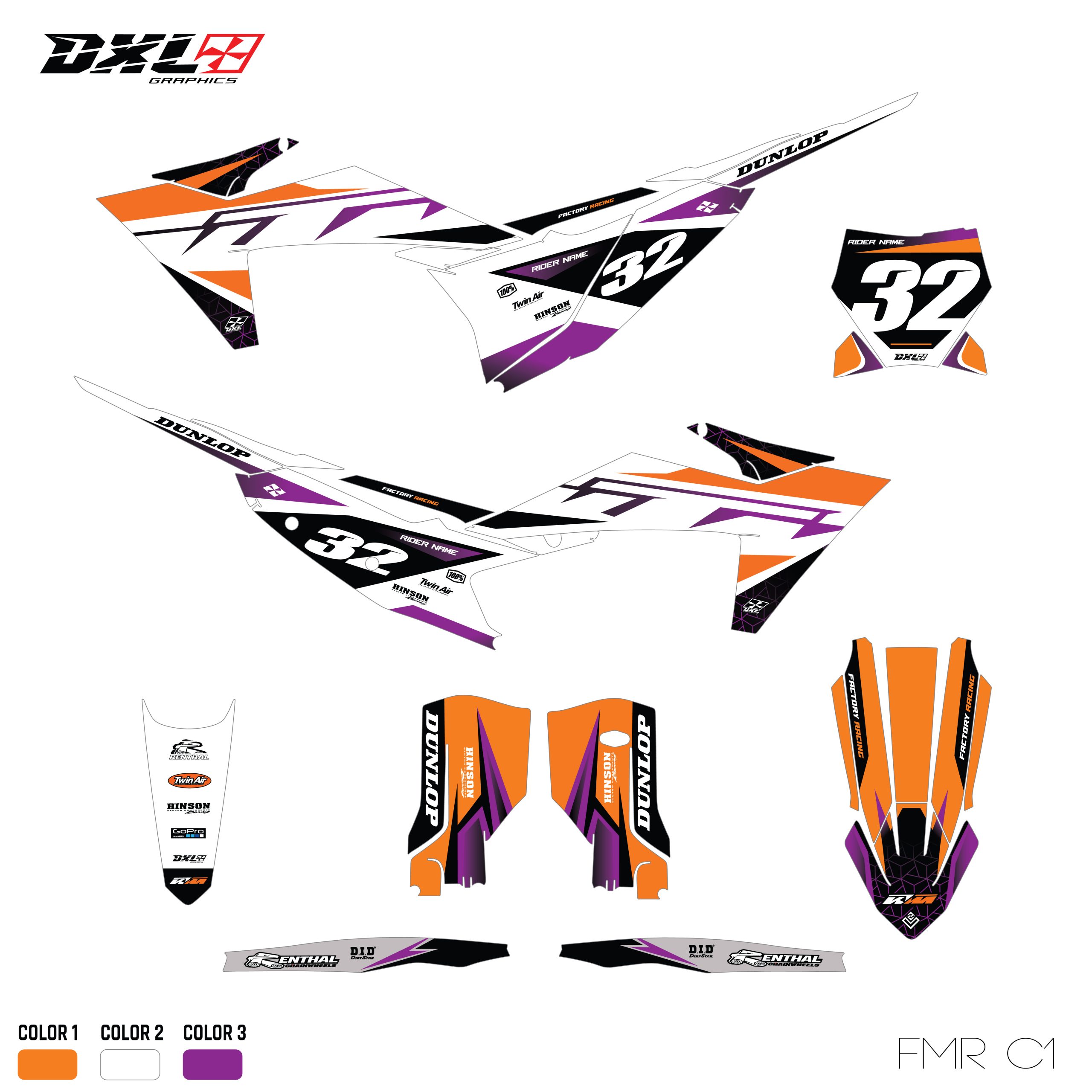 KTM SX-SXF EXC-EXC-F FULL GRAPHICS KIT