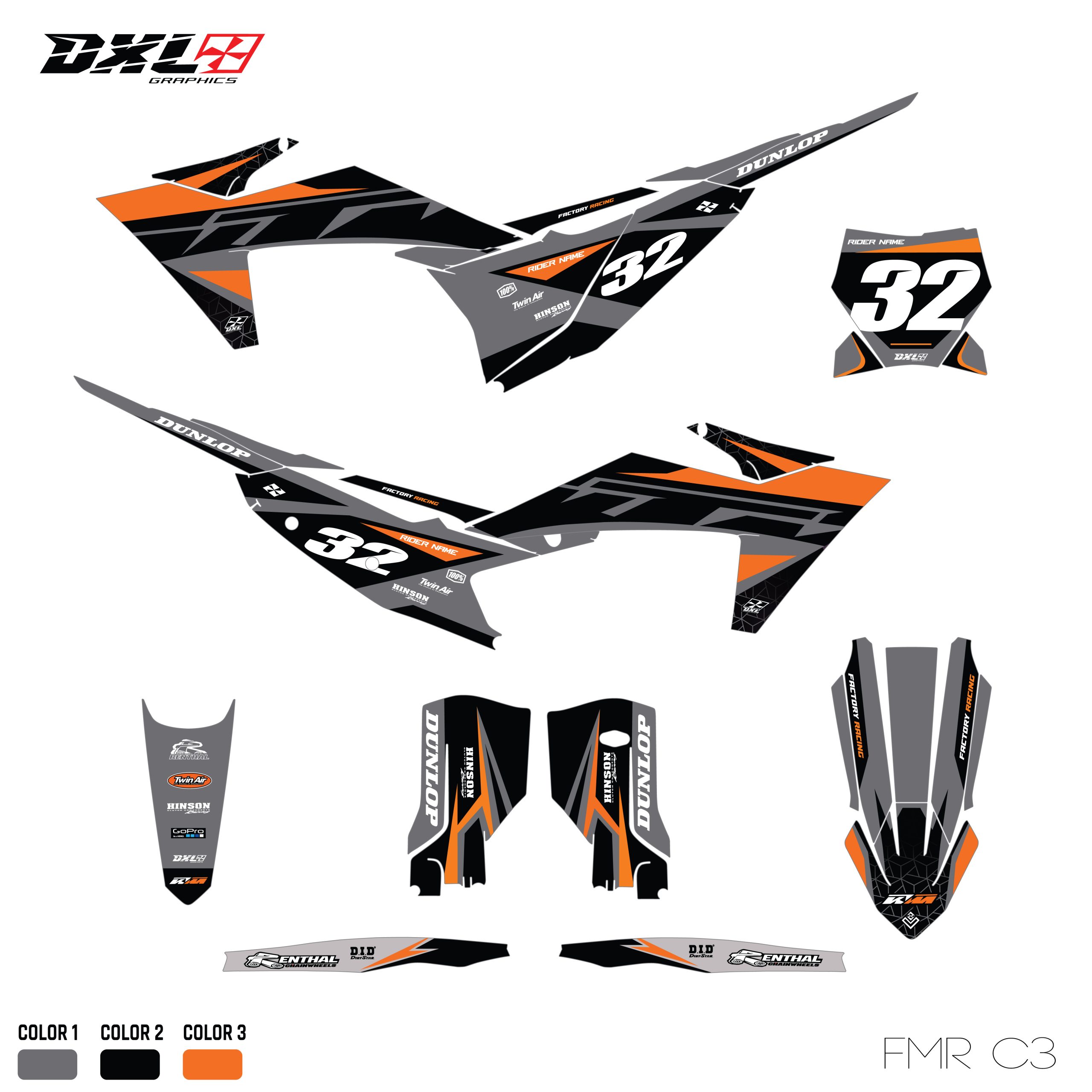 KTM SX-SXF EXC-EXC-F FULL GRAPHICS KIT