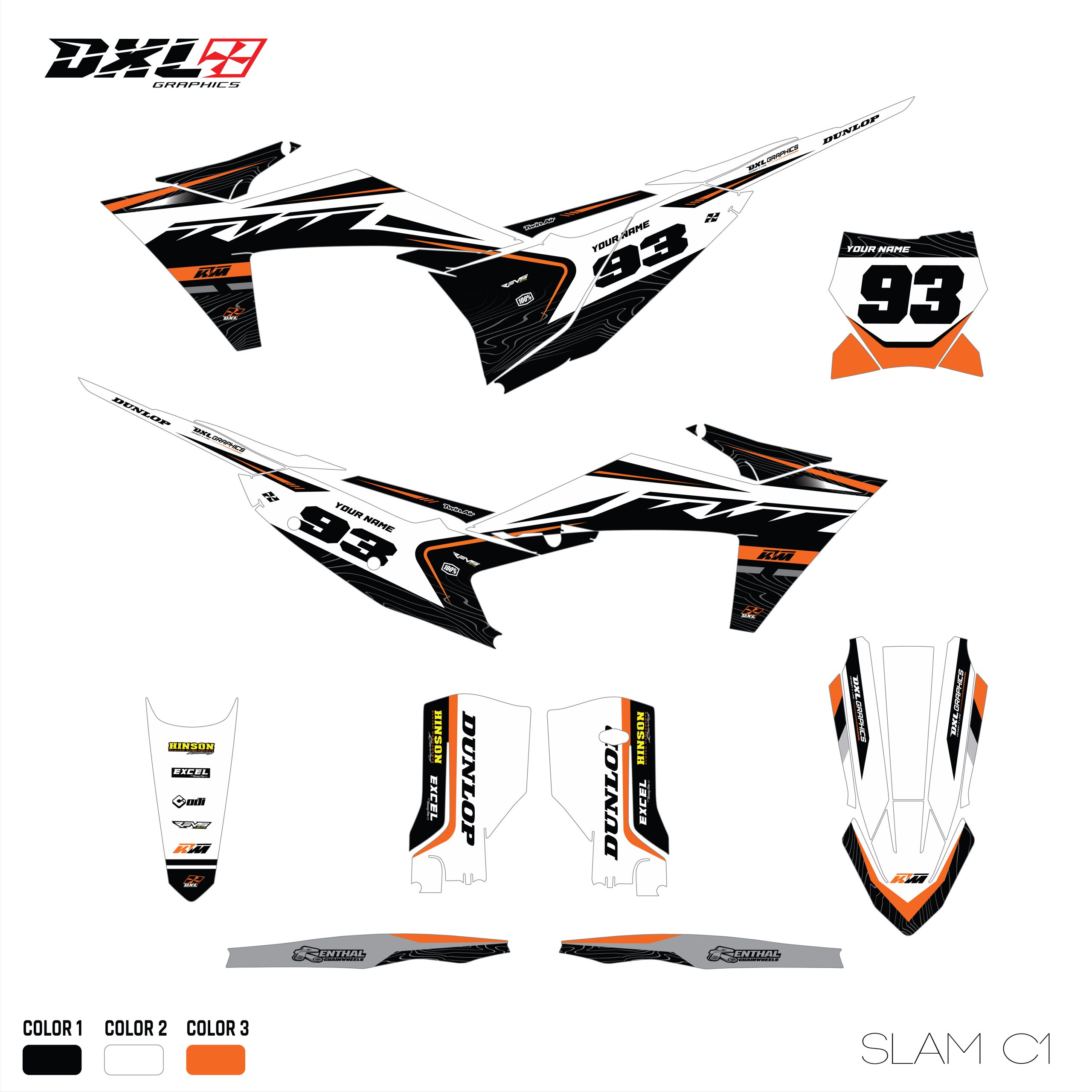 KTM SX-SXF EXC-EXC-F FULL GRAPHICS KIT