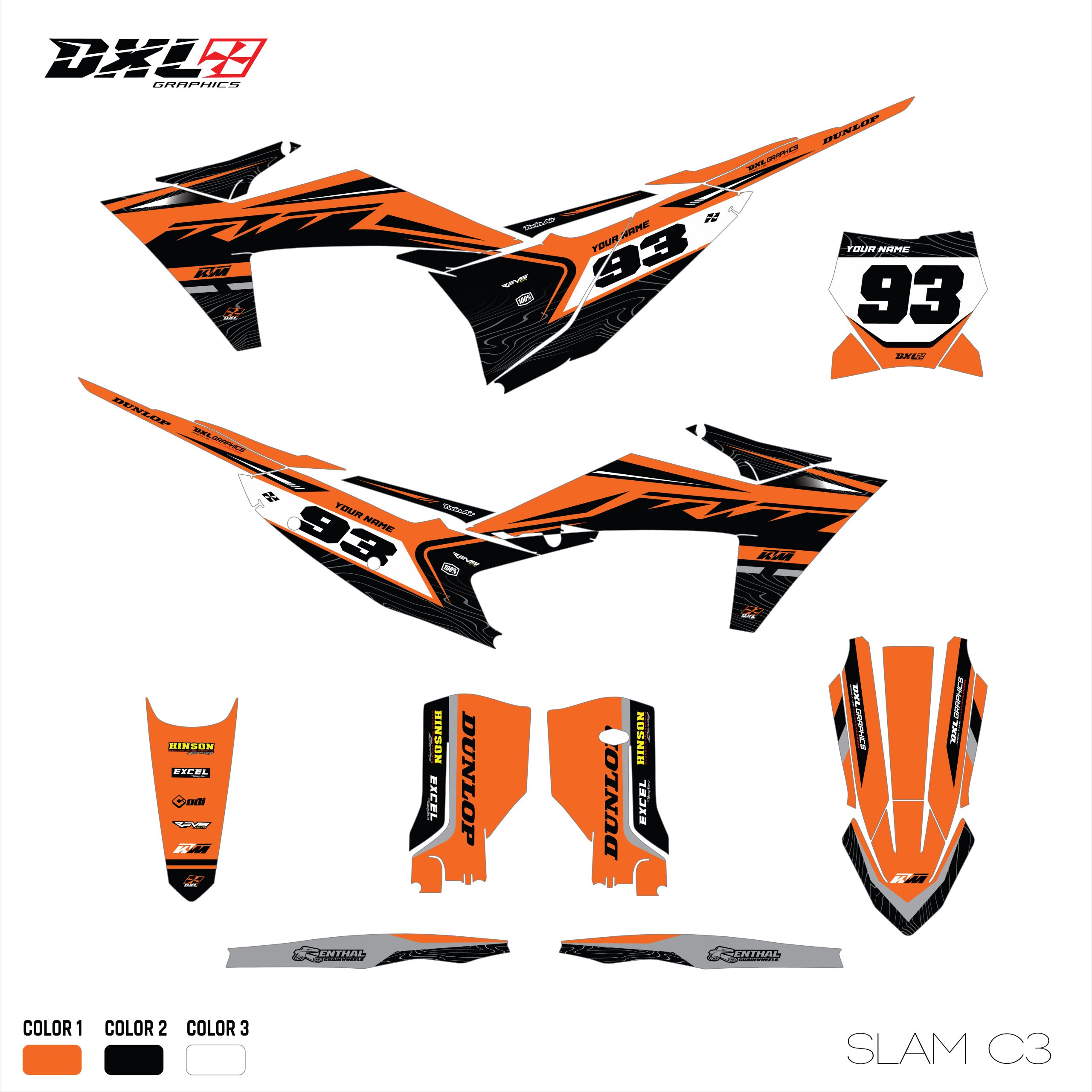 KTM SX-SXF EXC-EXC-F FULL GRAPHICS KIT